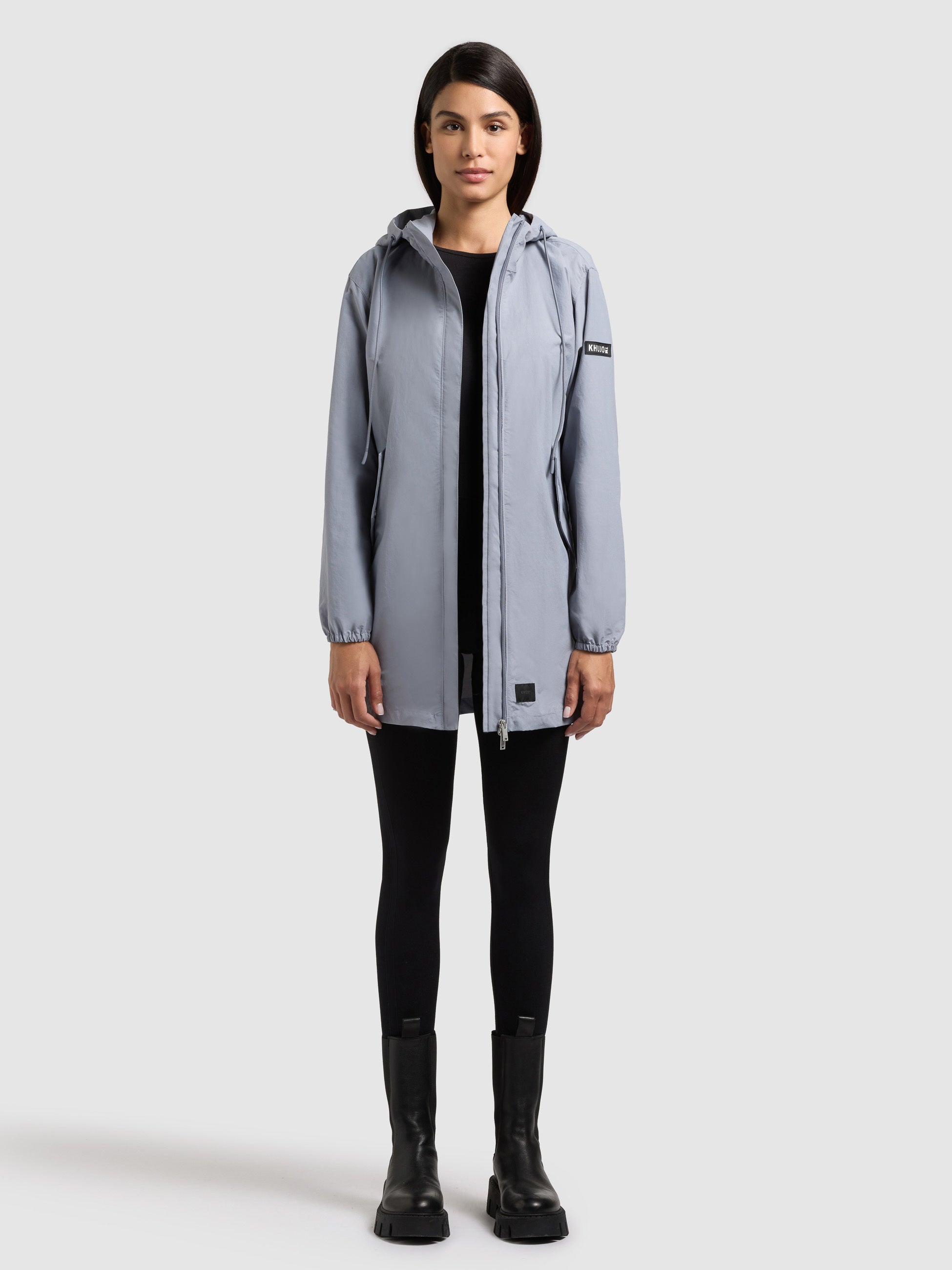 khujo-jacke-ameti-with-bag-misty-blue-damen-kurzmantel-mit-umh-ngetasche image 2