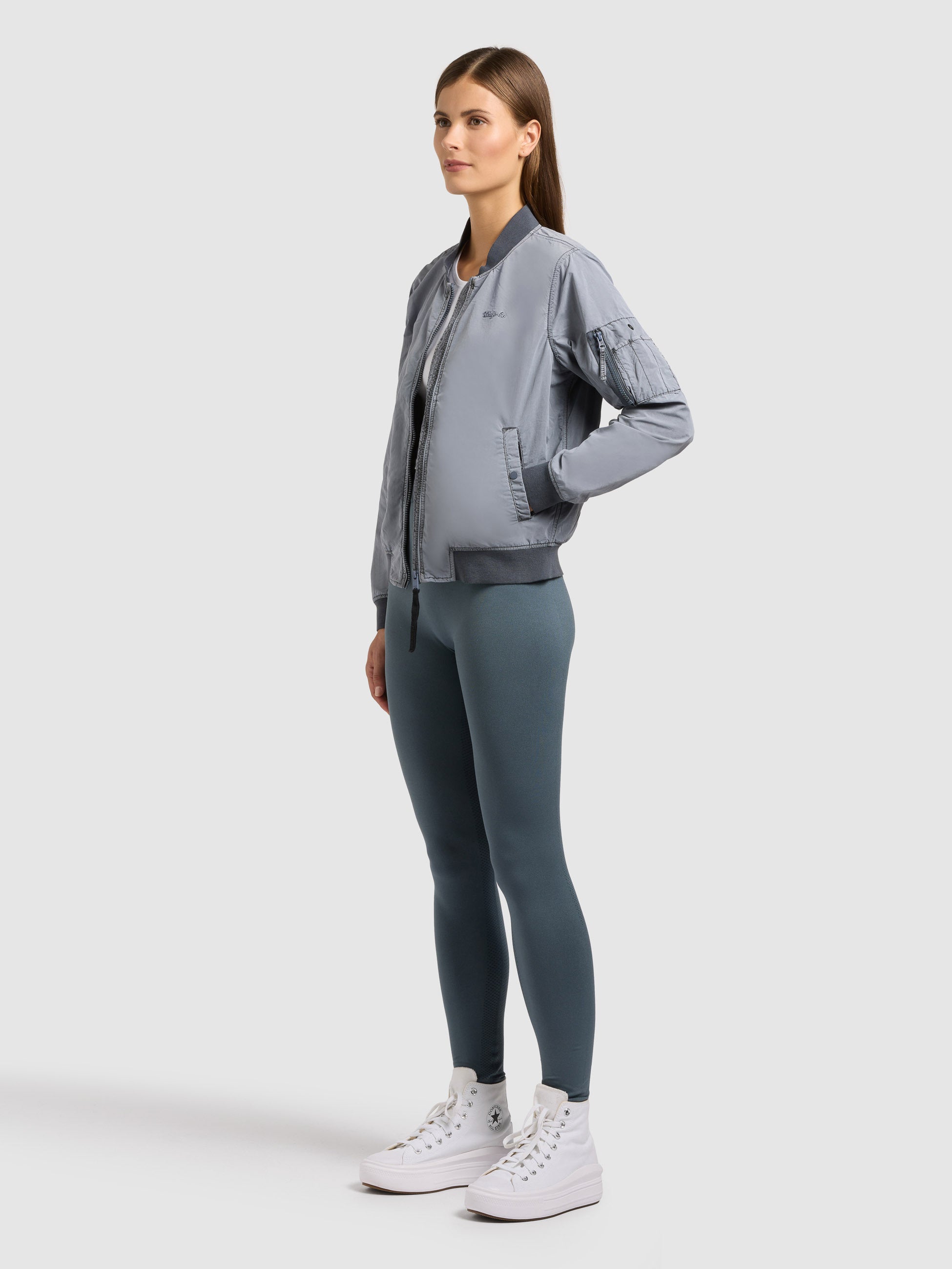 khujo-jacke-denz-misty-blue-ungef-tterte-bomberjacke-blouson image 2