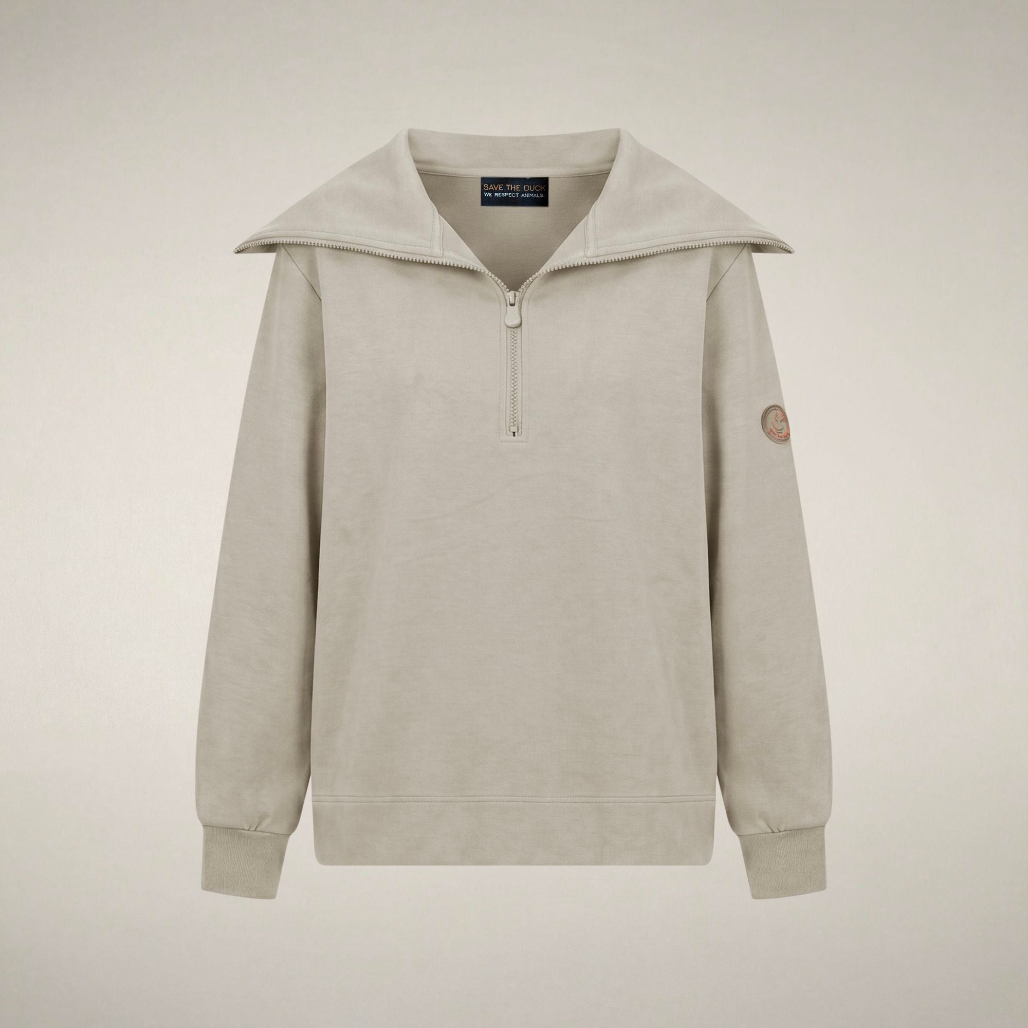 save-the-duck-hinata-damen-top-mit-half-zip-beige-rainy image 3
