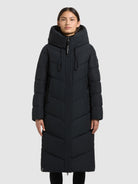 khujo-coat-trudie-port-blue-wadenlanger-damen-steppmantel image 4