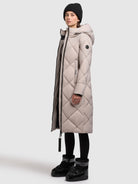 khujo-coat-salia-light-beige-wadenlanger-steppmantel-damen-wattiert image 2