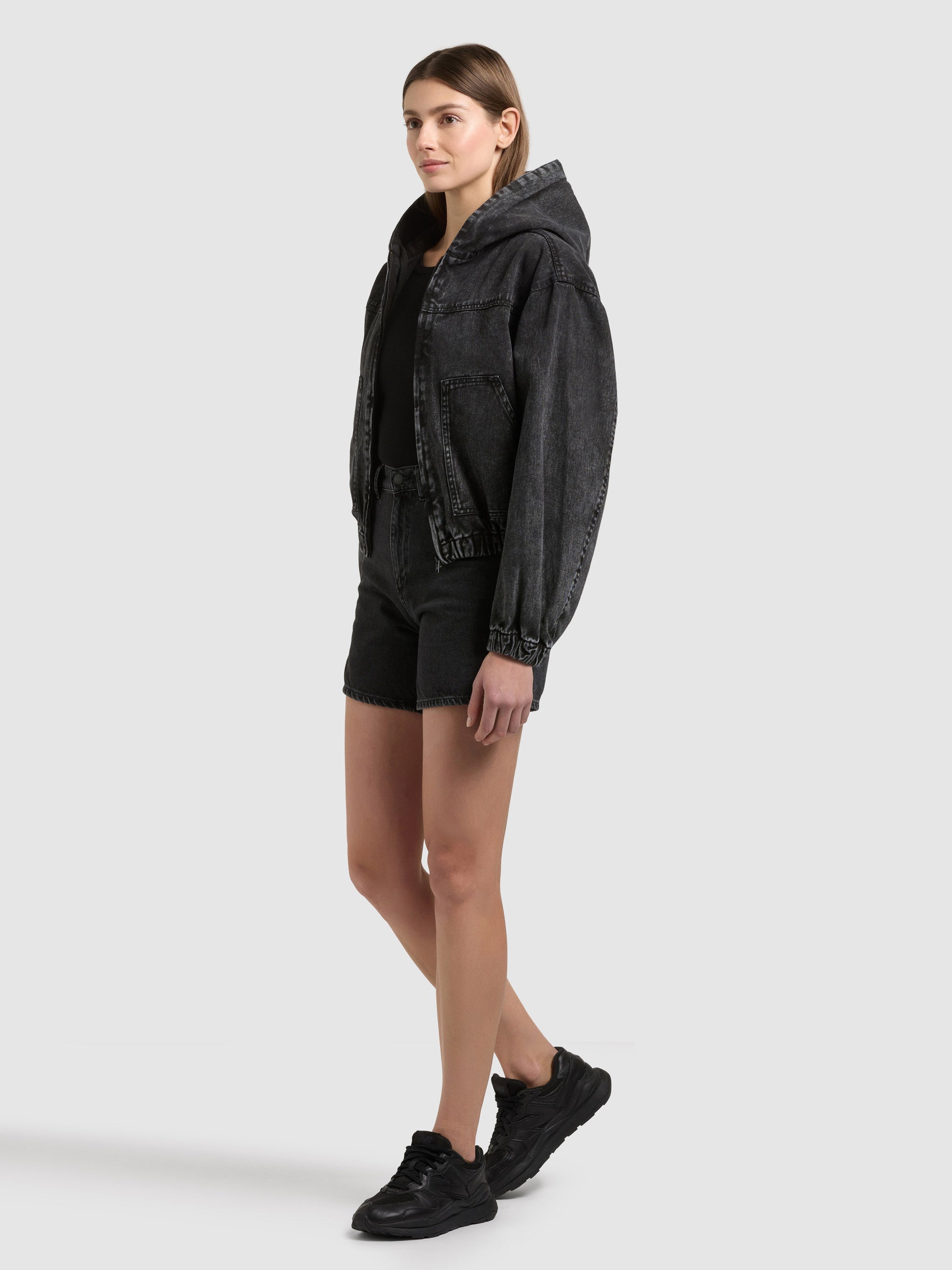 khujo-jacke-gretel-black-jeans-blouson-damen-loose-fit image 6