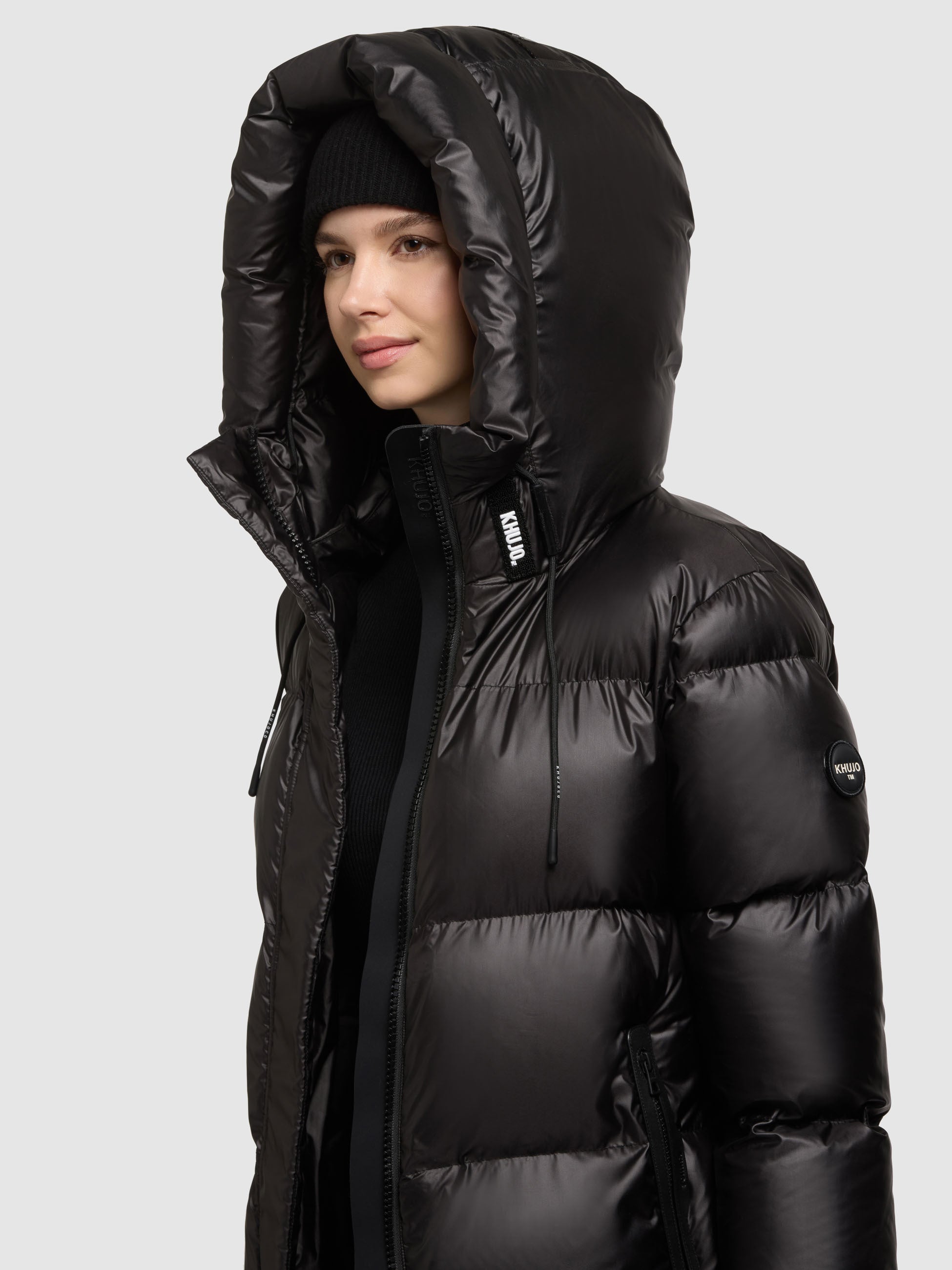 khujo-drown-steppjacke-damen-winterjacke-shiny-black image 7