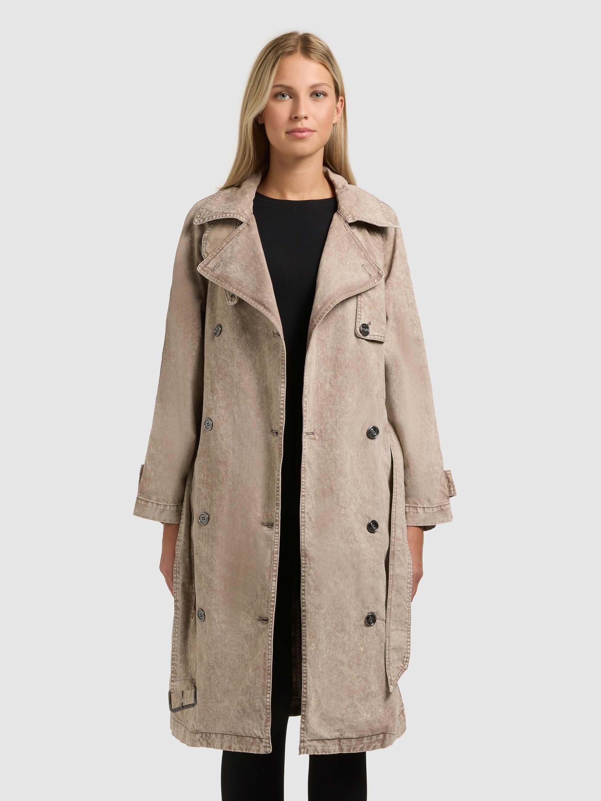 khujo-mantel-enza-latte-brown-jeans-trench-denim-damen image 4