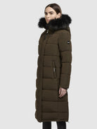 khujo-coat-porde-dark-olive-damen-steppmantel-knielang image 5
