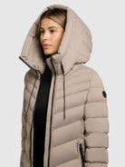 khujo-coat-stoane2-greige-steppmantel-damen-wadenlang image 7