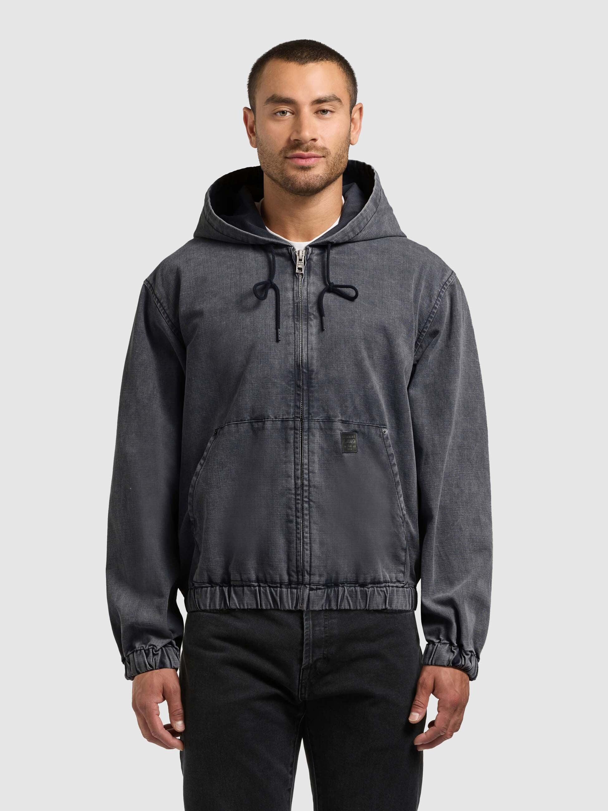 khujo-jacke-darrel-oxford-blue-kapuzenjacke-aus-baumwoll-canvas image 4