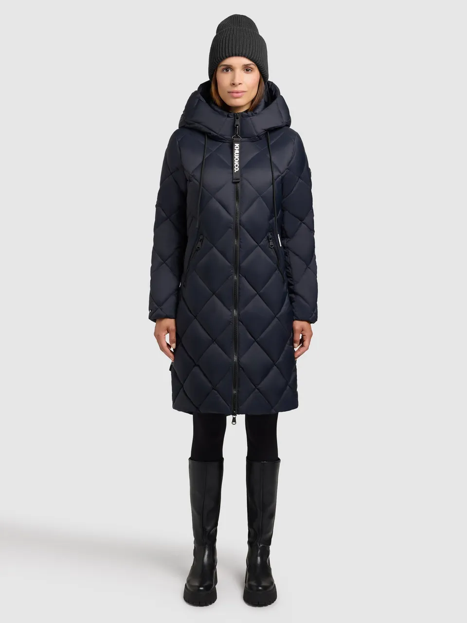 khujo-linda-steppmantel-knielang-midnight-blue image 1