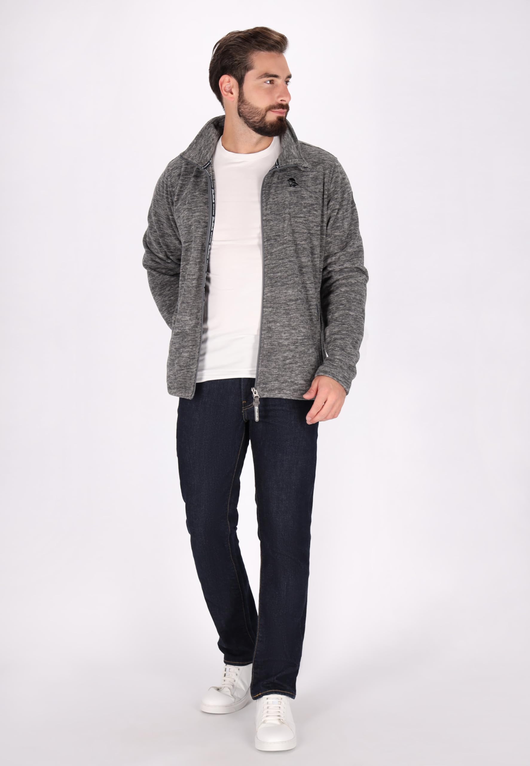 schmuddelwedda-herren-fleecejacke-mit-stehkragen-marine image 3
