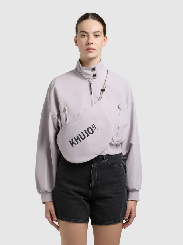 khujo-jacke-marta-with-bag-raindrops-lilac-kurzer-blouson-mit-tasche image 1