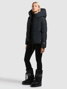 khujo-audrey-matt-damen-winterjacke-port-blue image 2