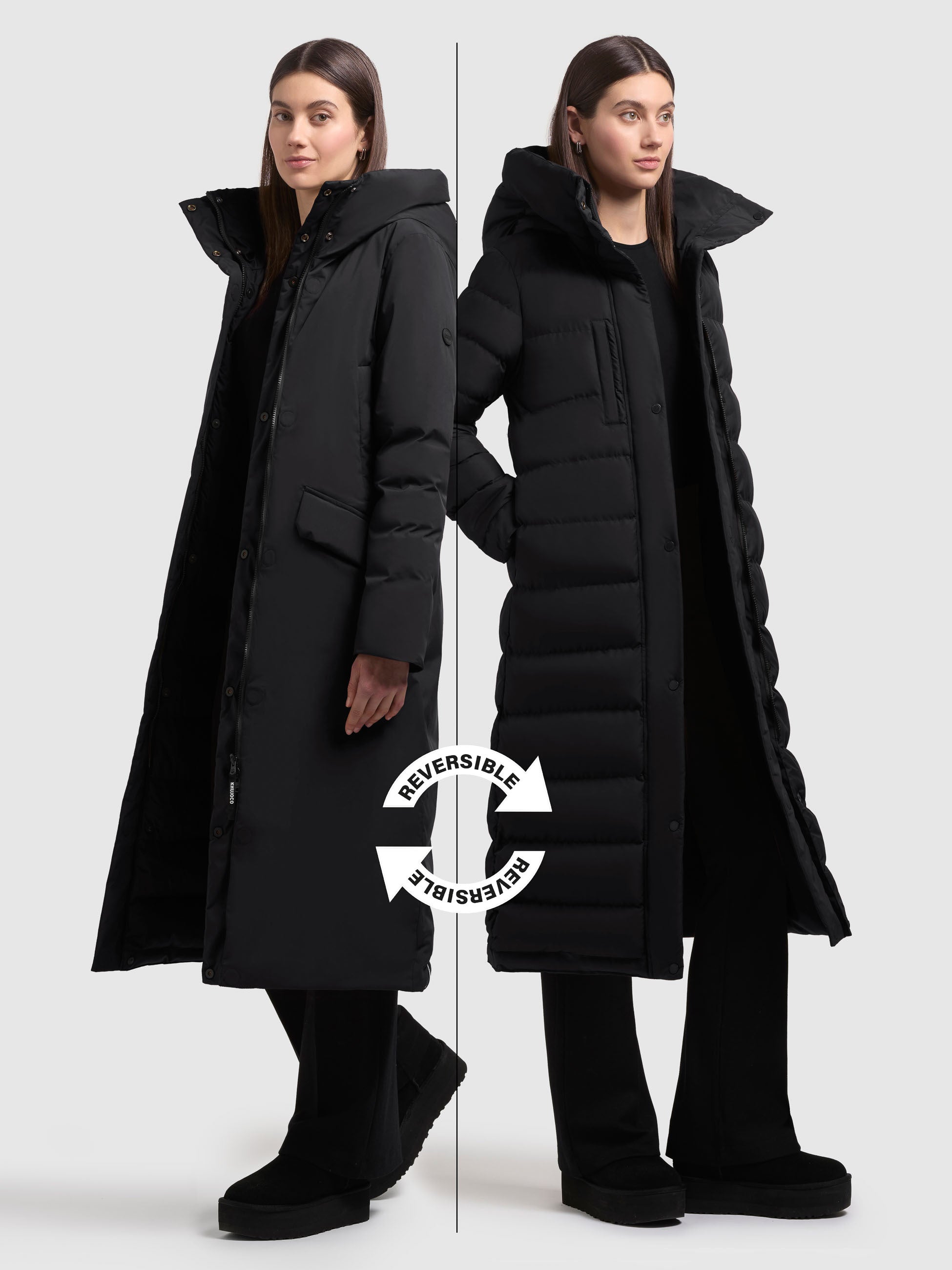 khujo-wendemantel-dawi-damen-wintermantel-black-beidseitig image 1