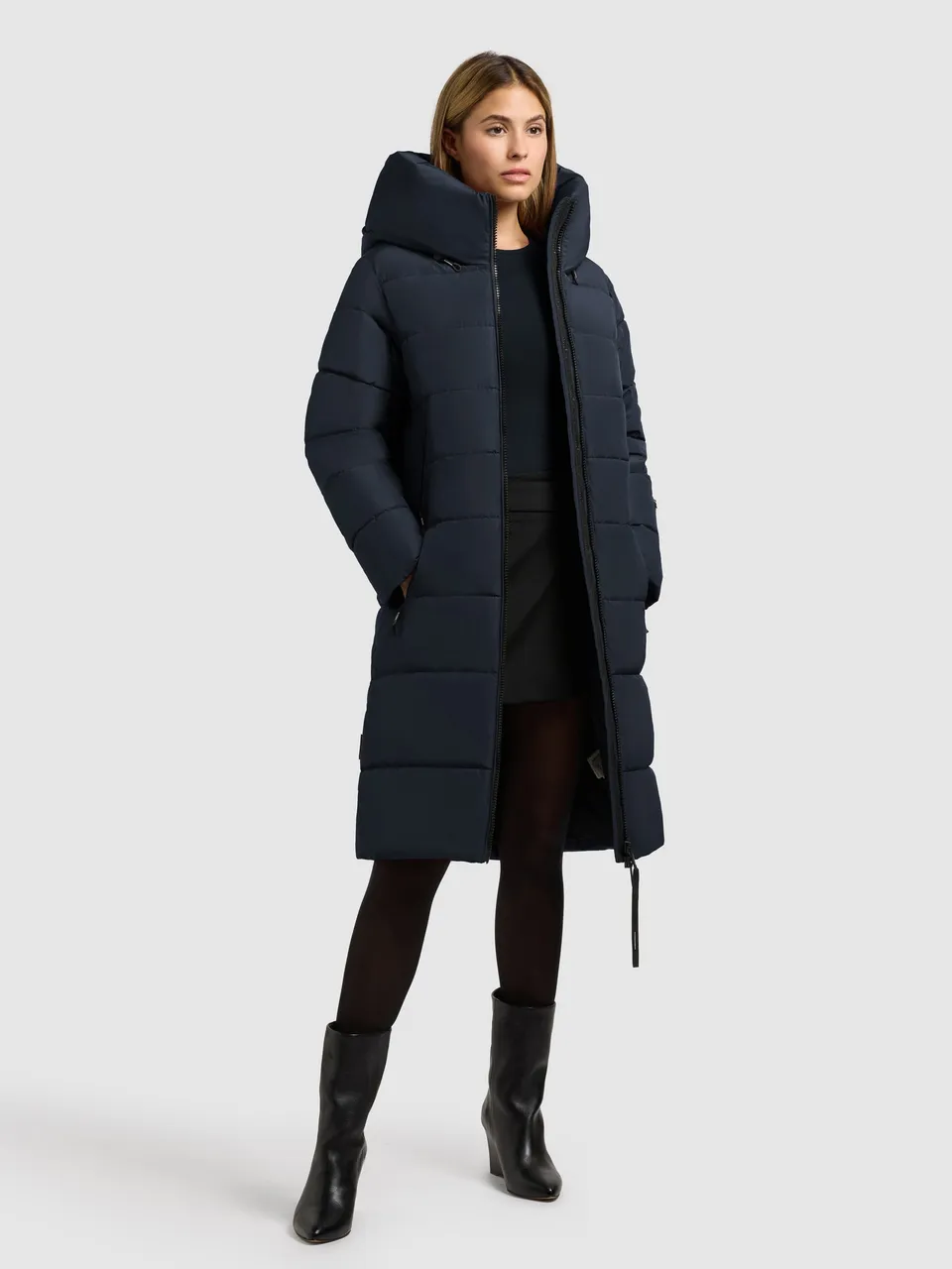 khujo-coat-jilias6-damen-steppmantel-matt-port-blue-knielang image 1