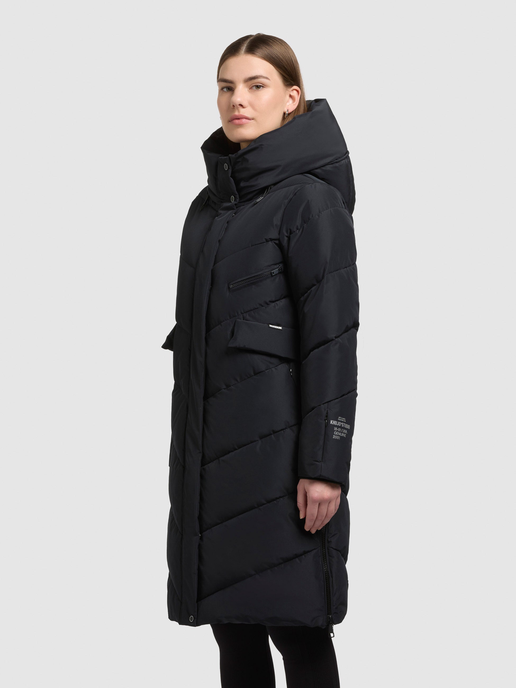 khujo-mantel-sunne-port-blue-damen-wintermantel-knielang-loose-fit image 5