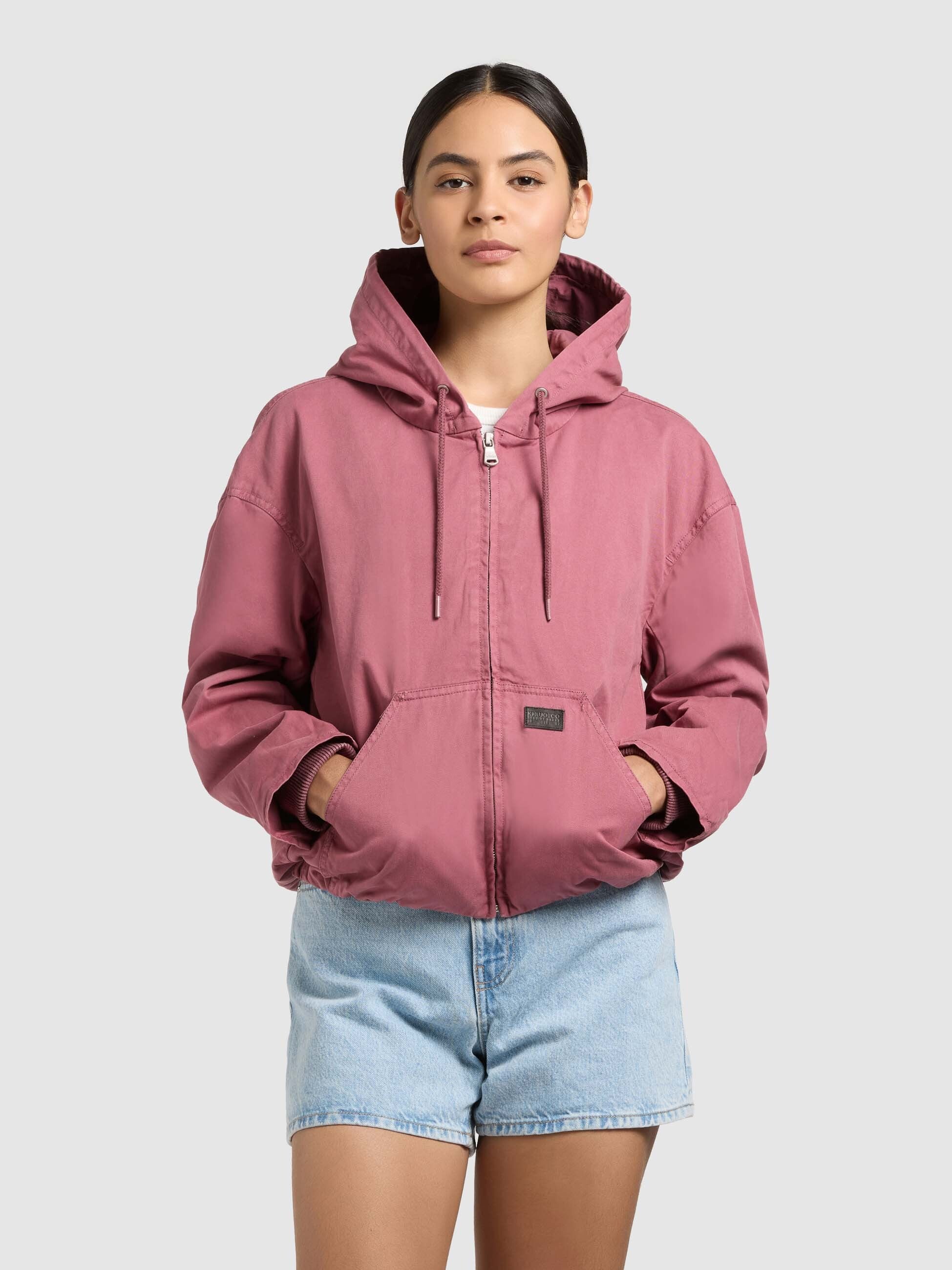 khujo-jacke-judy-fuchsia-blousonjacke-mit-kapuze-aus-baumwoll-twill image 1