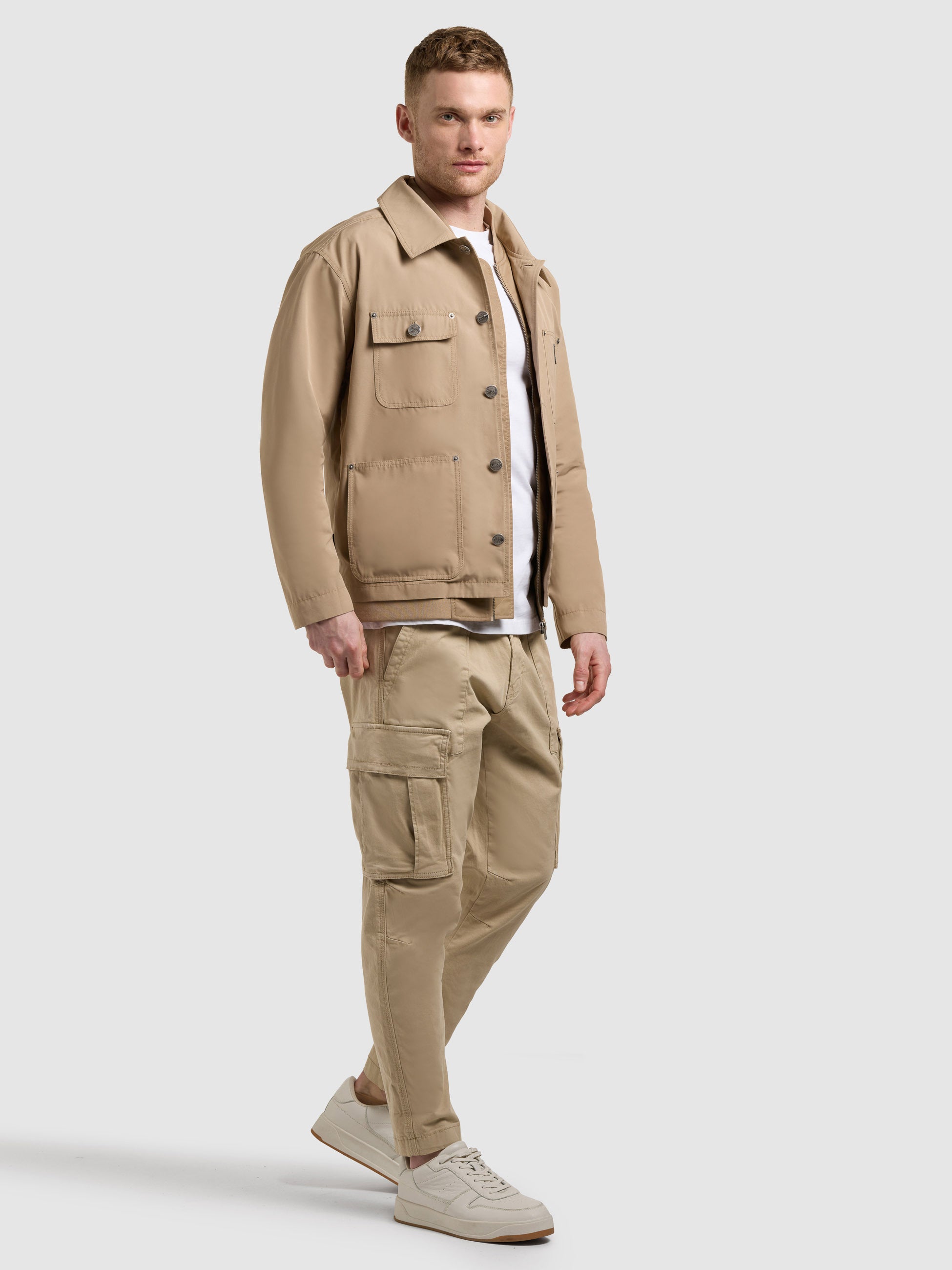 khujo-raise-light-camel-fieldjacket-cargojacke-regular-fit image 6