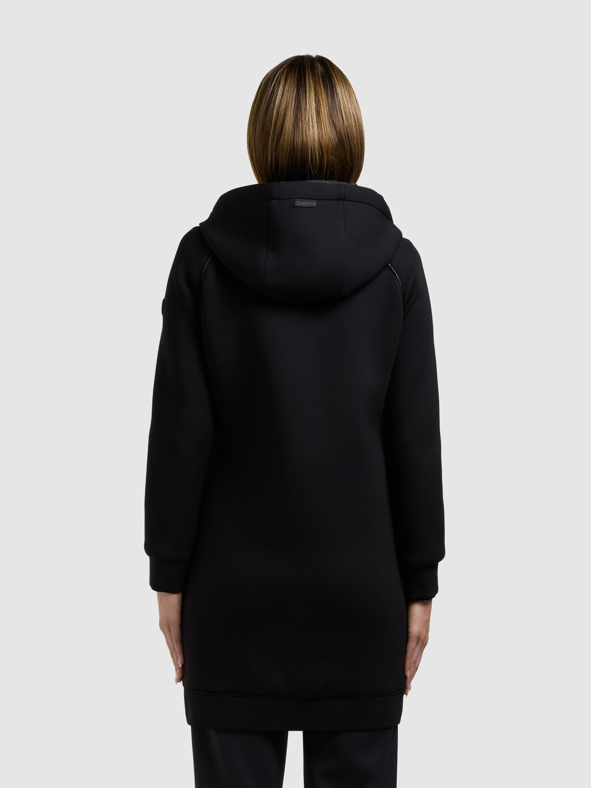 khujo-mantel-nora-black-damen-steppmantel-materialmix-neopren image 3