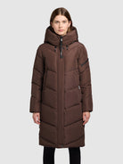 khujo-coat-jange-dark-brown-steppmantel-knielang-winter image 4