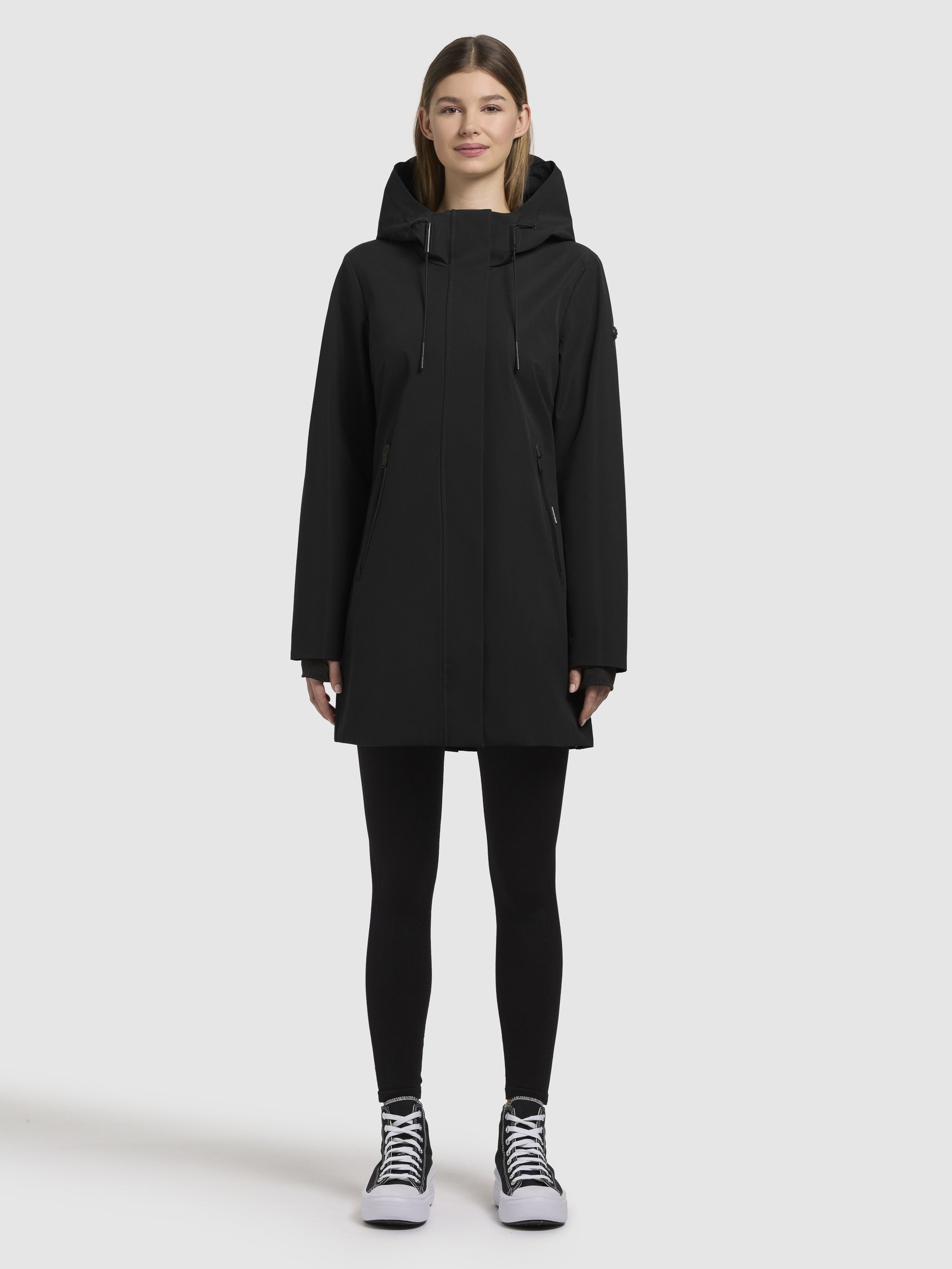 khujo-jacke-izaf3-damen-regenjacke-black image 1