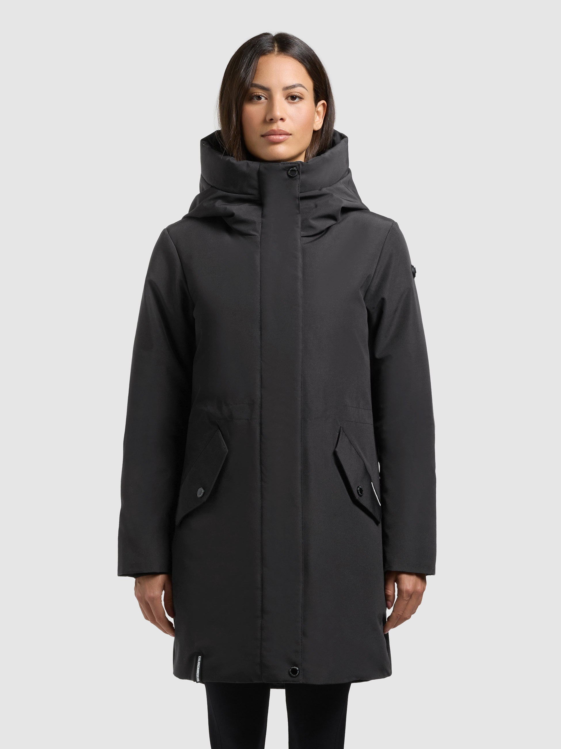 khujo-mantel-diance-winter-grey-damen-kurzmantel-wattiert-slim-fit image 4