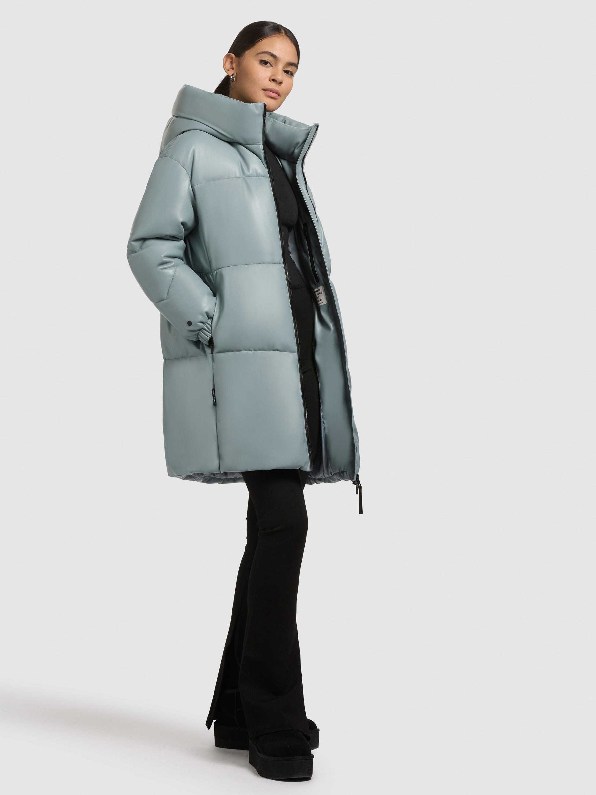 khujo-mantel-lorsa-light-blue-gesteppter-wintermantel-in-lederoptik-mit-kapuze image 6
