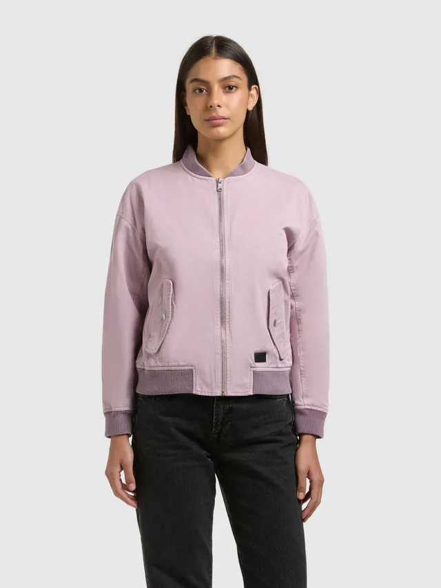 khujo-jacke-inie-violet-damen-blouson-bomberjacke-aus-baumwoll-twill image 1