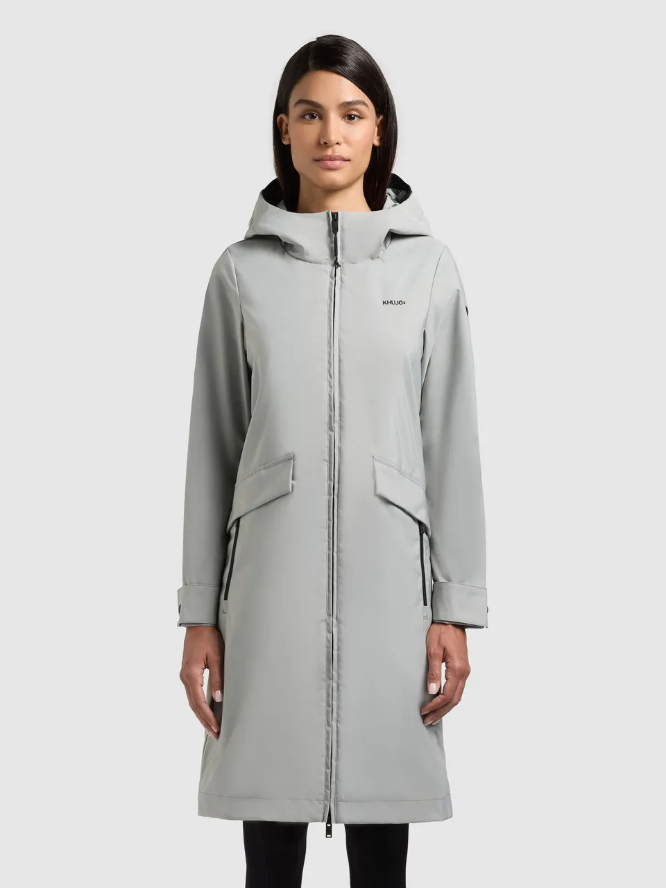 khujo-femke2-damen-parka-cloud-green-slim-fit image 1