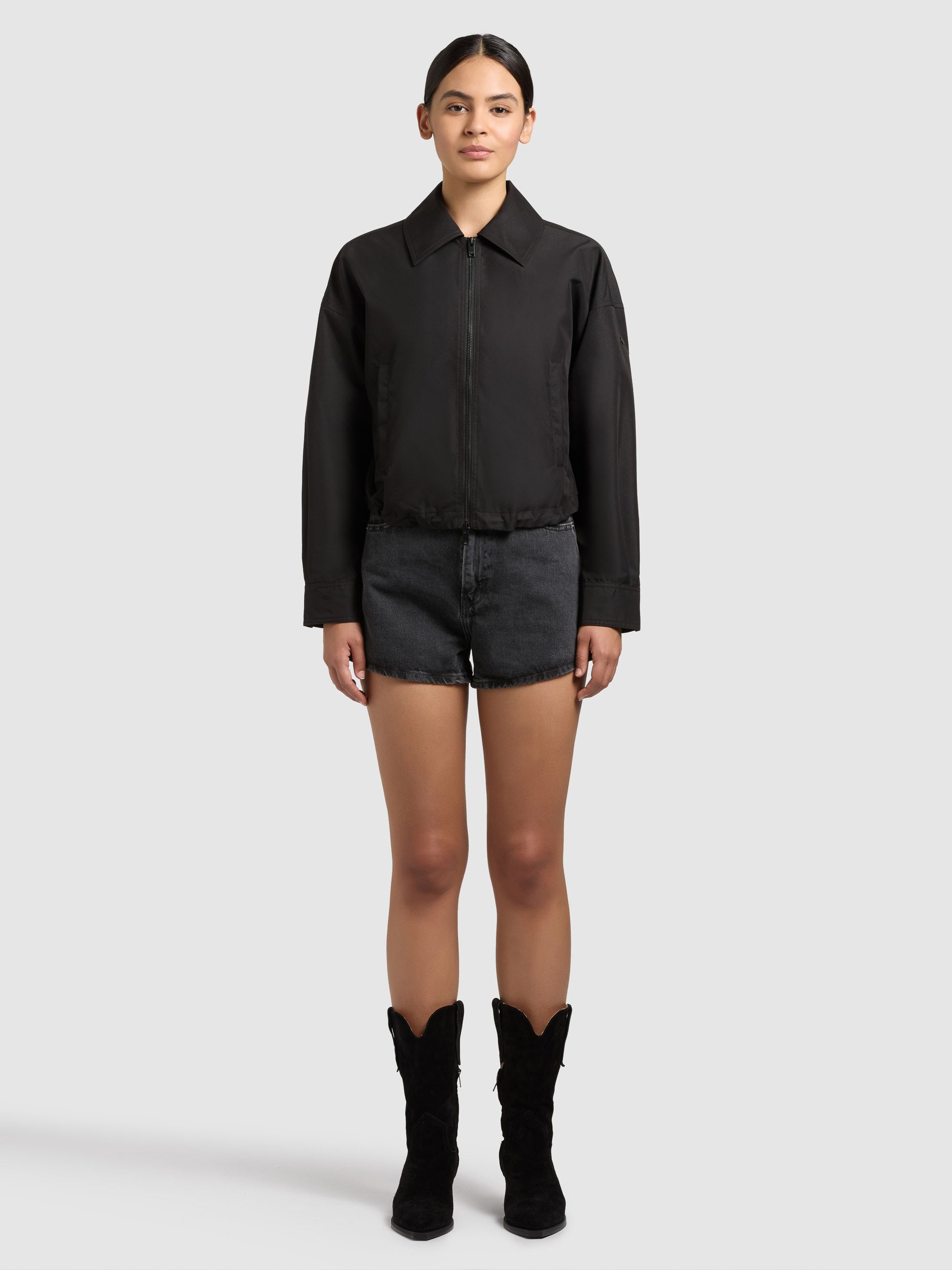 khujo-jacke-tovee-black-cropped-damen-blousonjacke image 2