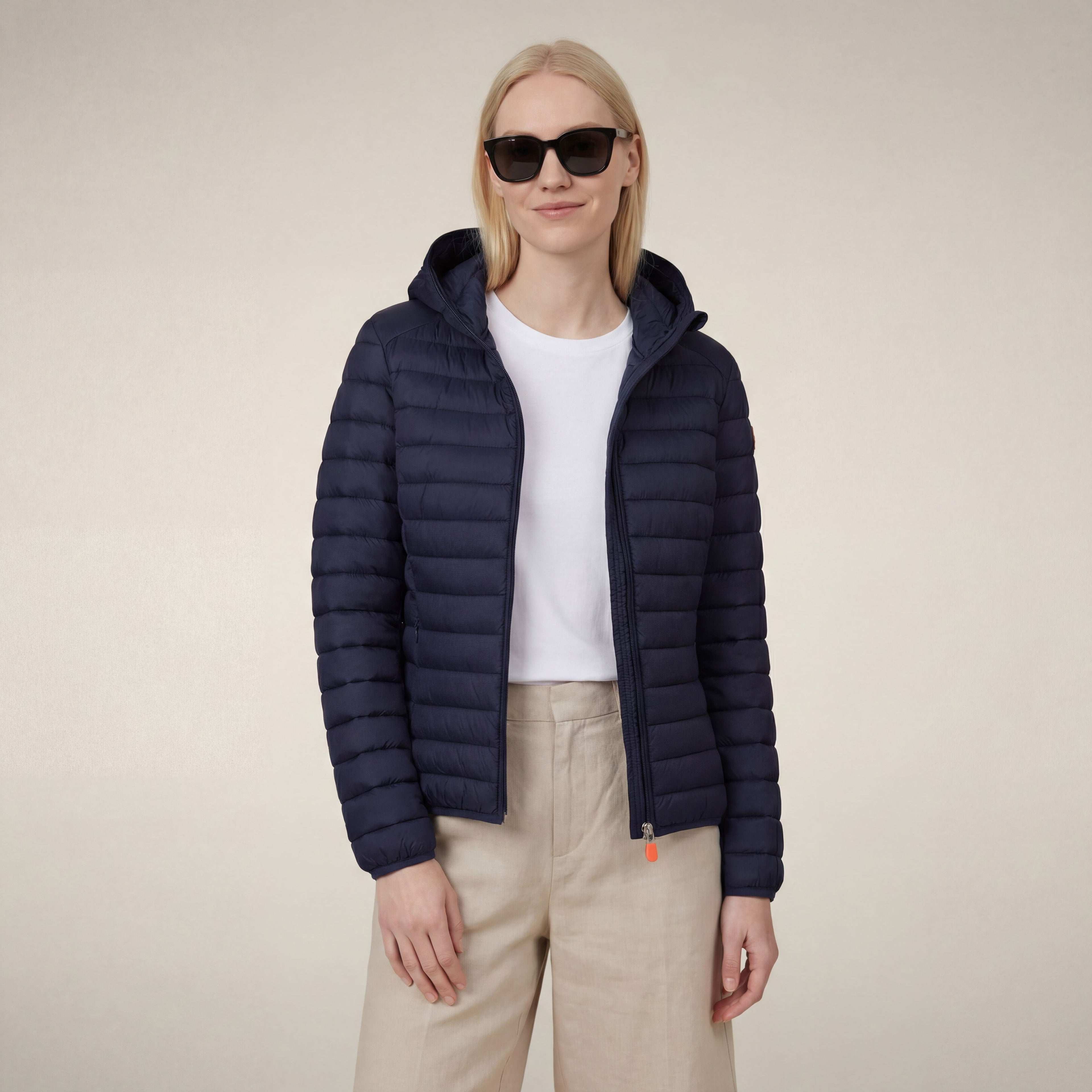 save-the-duck-daisy-damen-pufferjacke-mit-kapuze-navyblau-plumtech image 5