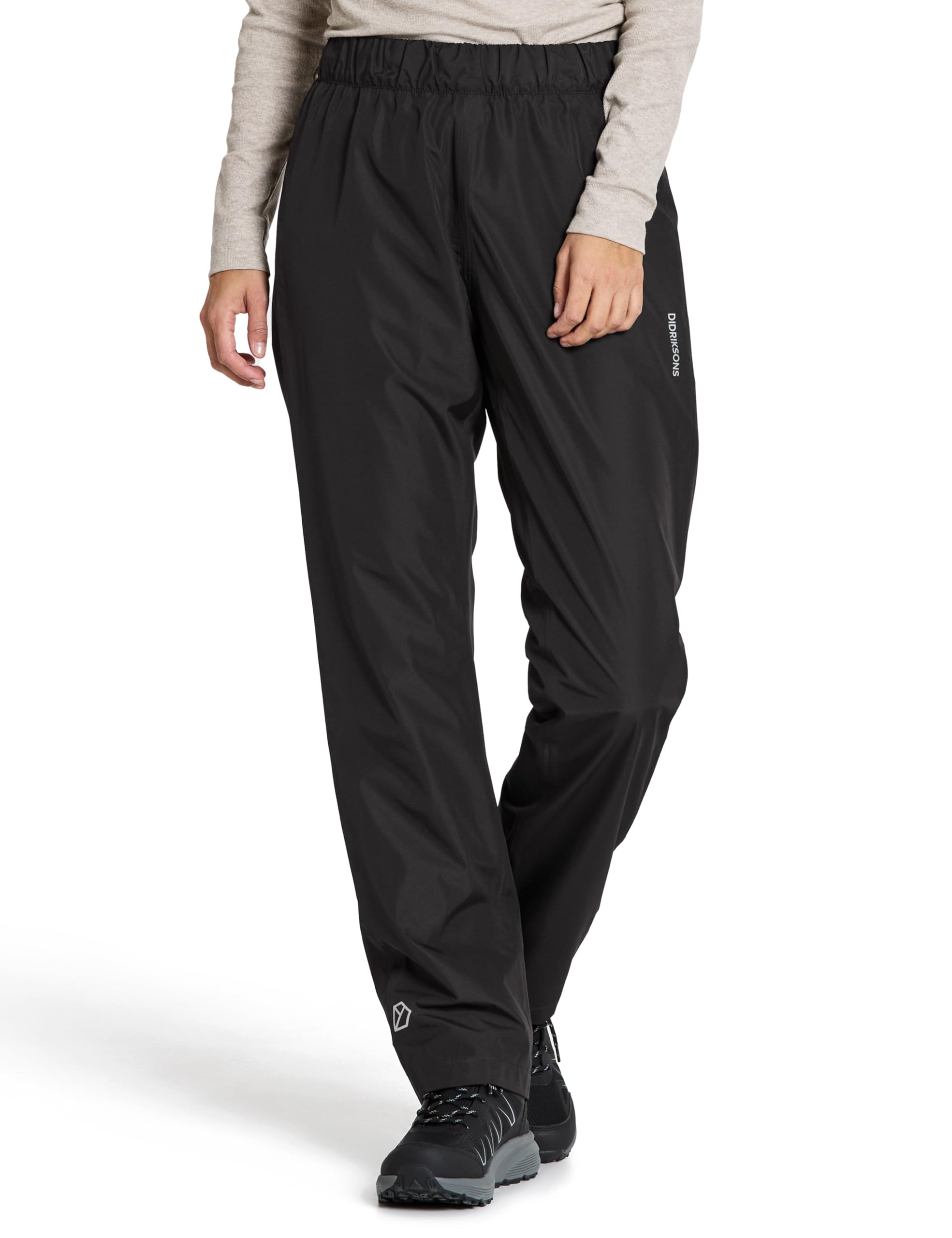 didriksons-nordic-pants-damen-regenhose-schwarz-wasserdicht image 1