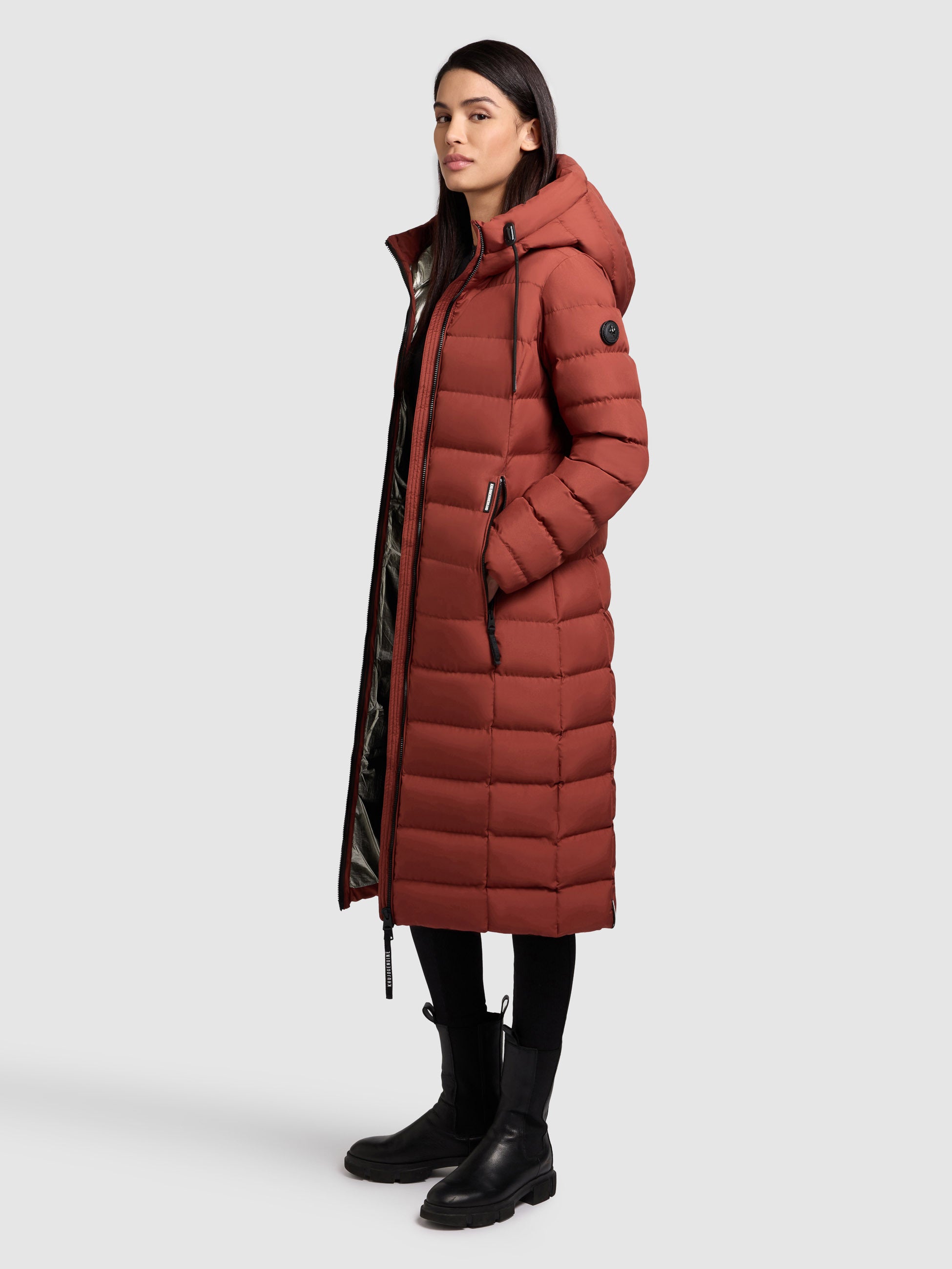 khujo-mantel-simmie-dark-red-damen-steppmantel-knielang image 2