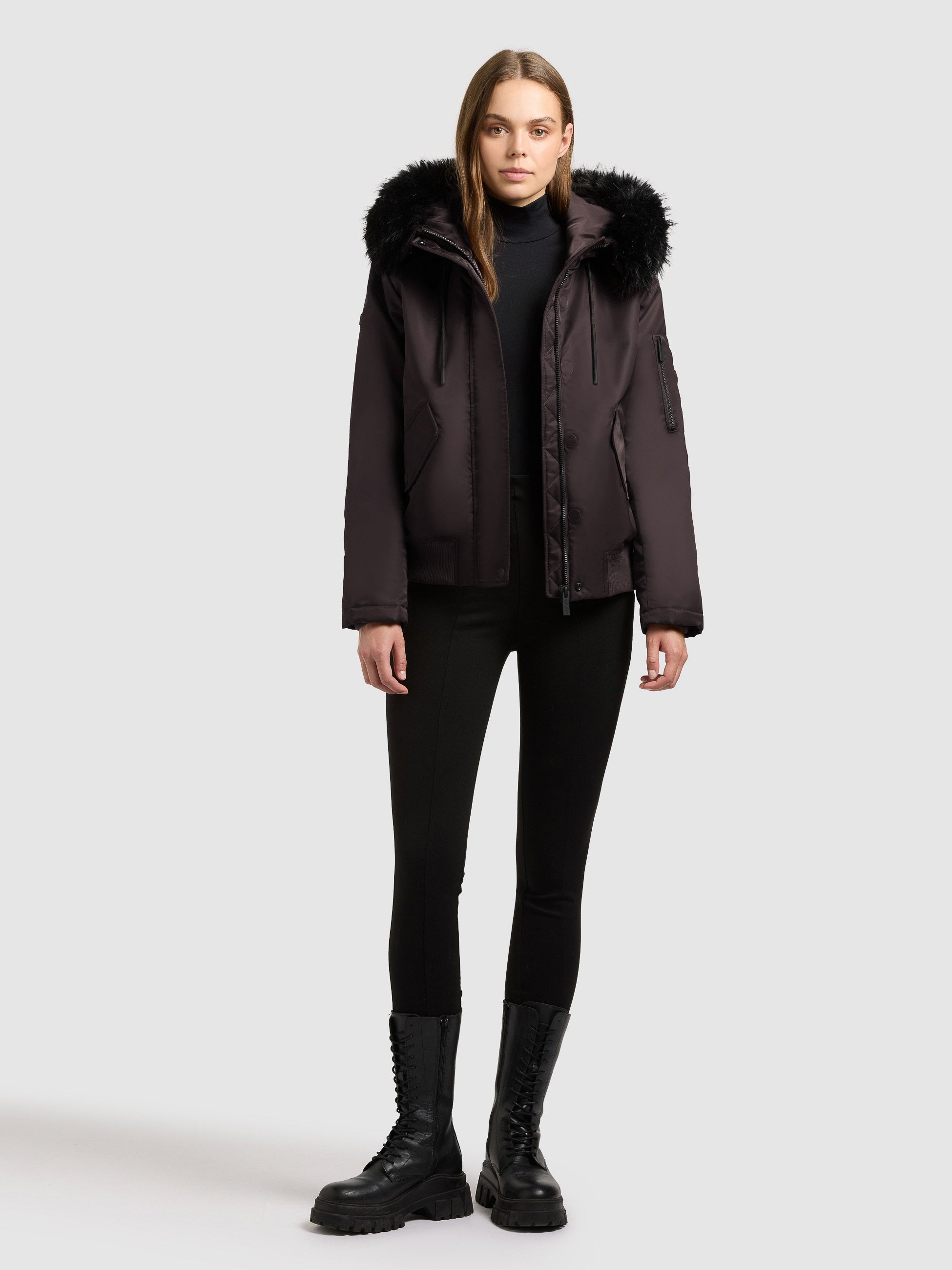 khujo-jacke-tyla-bomberjacke-moody-plum image 2