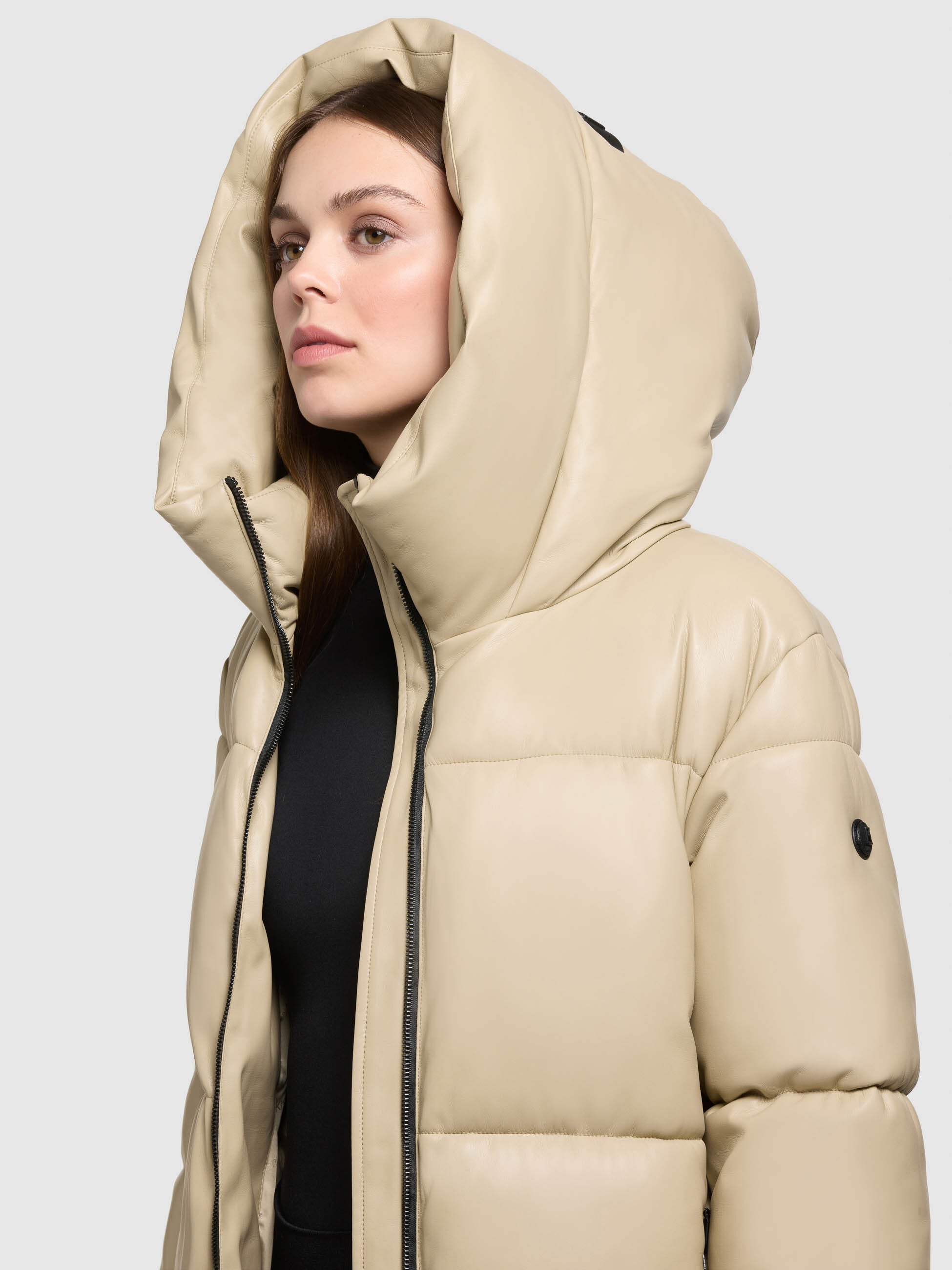 khujo-mantel-destiny-beige-wadenlanger-damen-wintermantel-in-lederoptik image 7