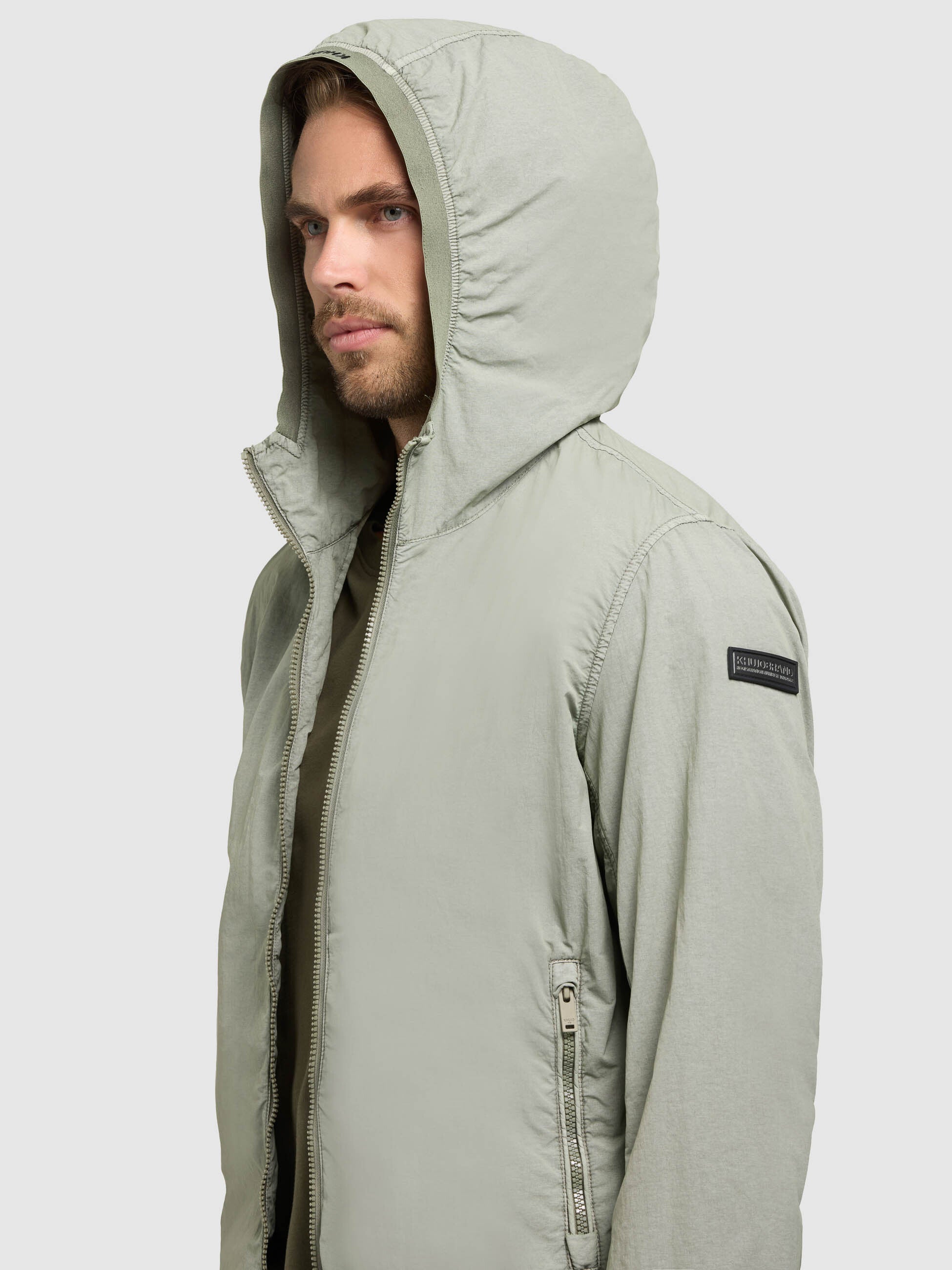 khujo-jacke-derf-cloud-green-blousonjacke-mit-kapuze-garment-dye image 7