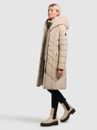 khujo-laio-2in1-damen-mantel-macaroon-beige-steppmantel-mit-herausnehmbarem-eins image 2