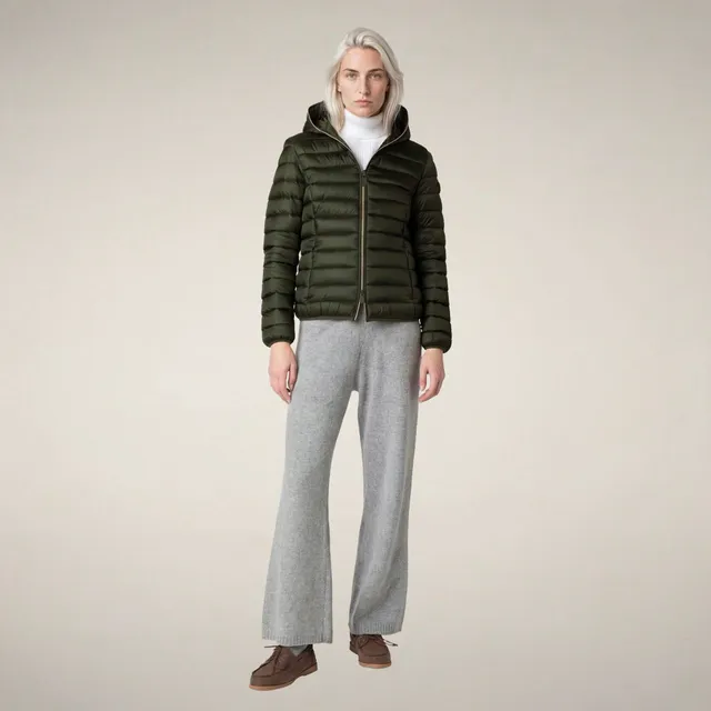save-the-duck-alexis-damen-pufferjacke-mit-kapuze-waldgr-n-plumtech image 1