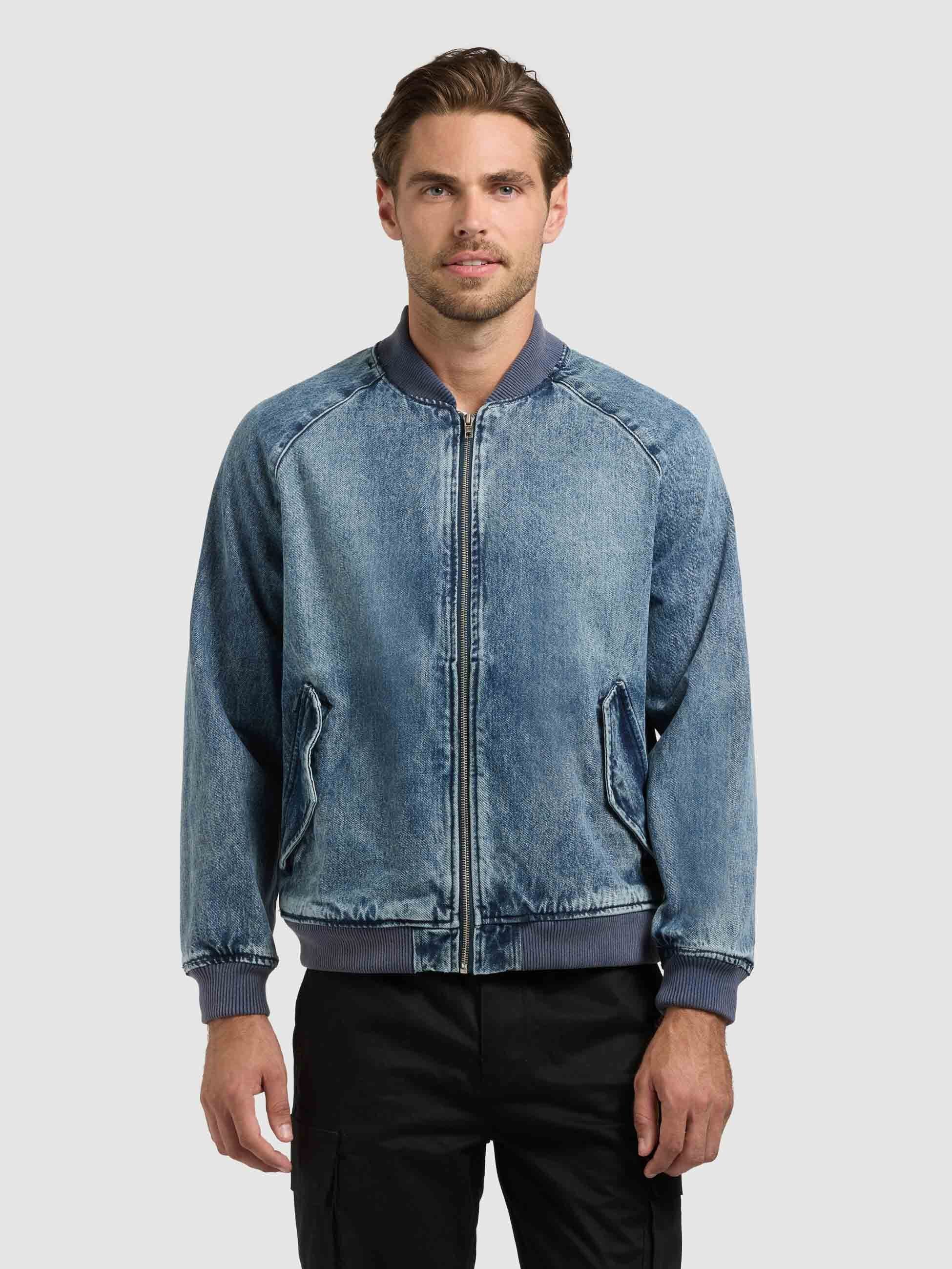 khujo-jacke-cahill-medium-blue-herren-jeansjacke-blouson-aus-denim image 4