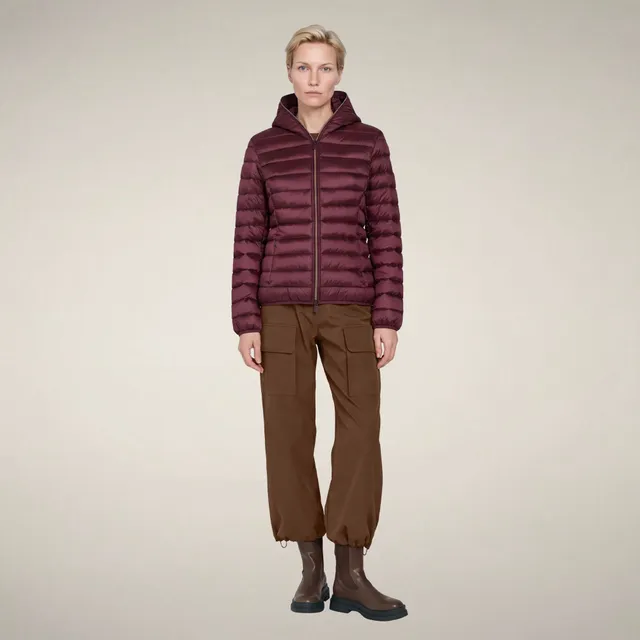 save-the-duck-alexis-damen-daunenjacke-mit-kapuze-bordeaux image 1