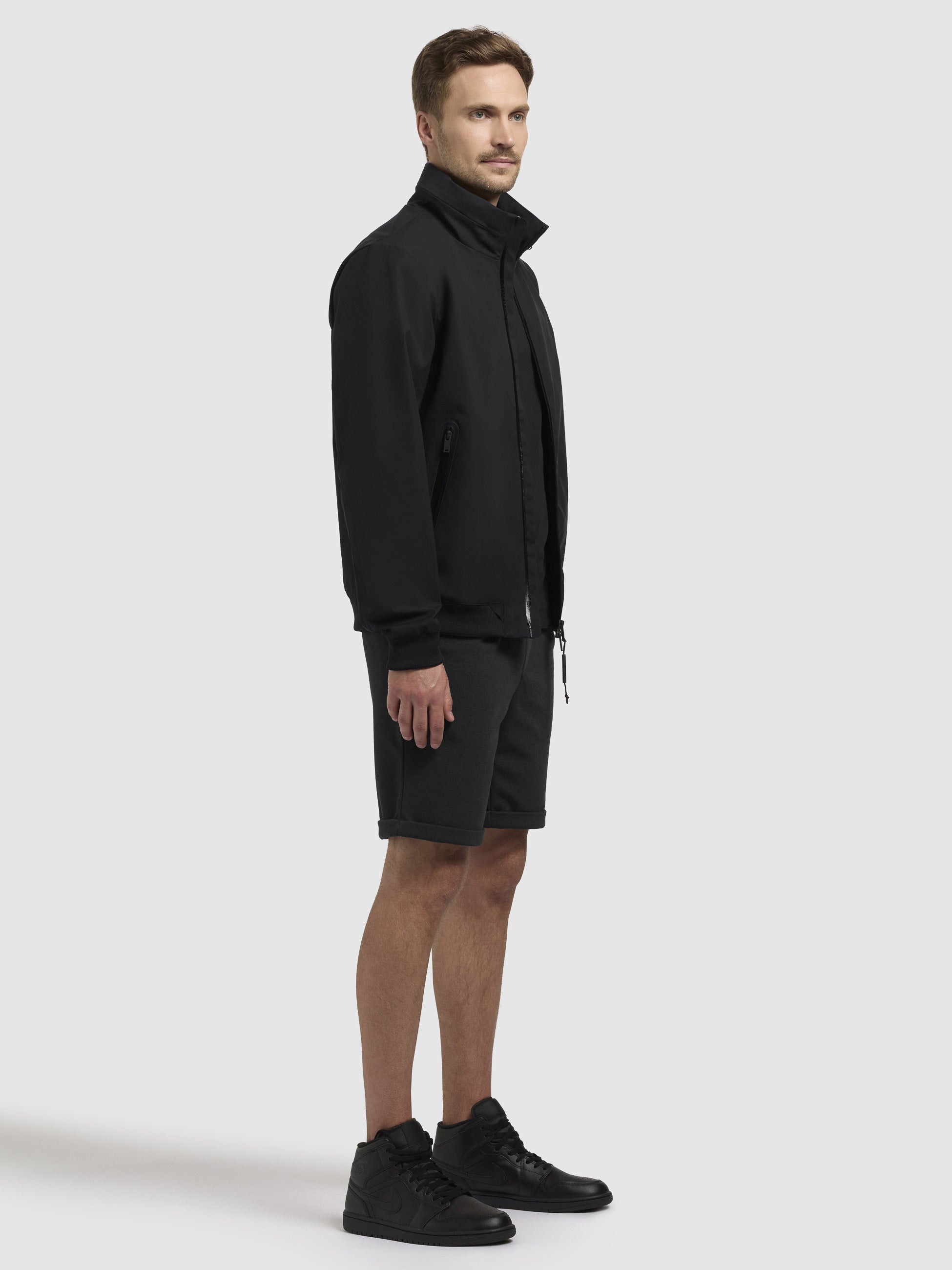 khujo-kayo-damen-jacke-schwarz-sommer-bomber-mit-kapuze image 2