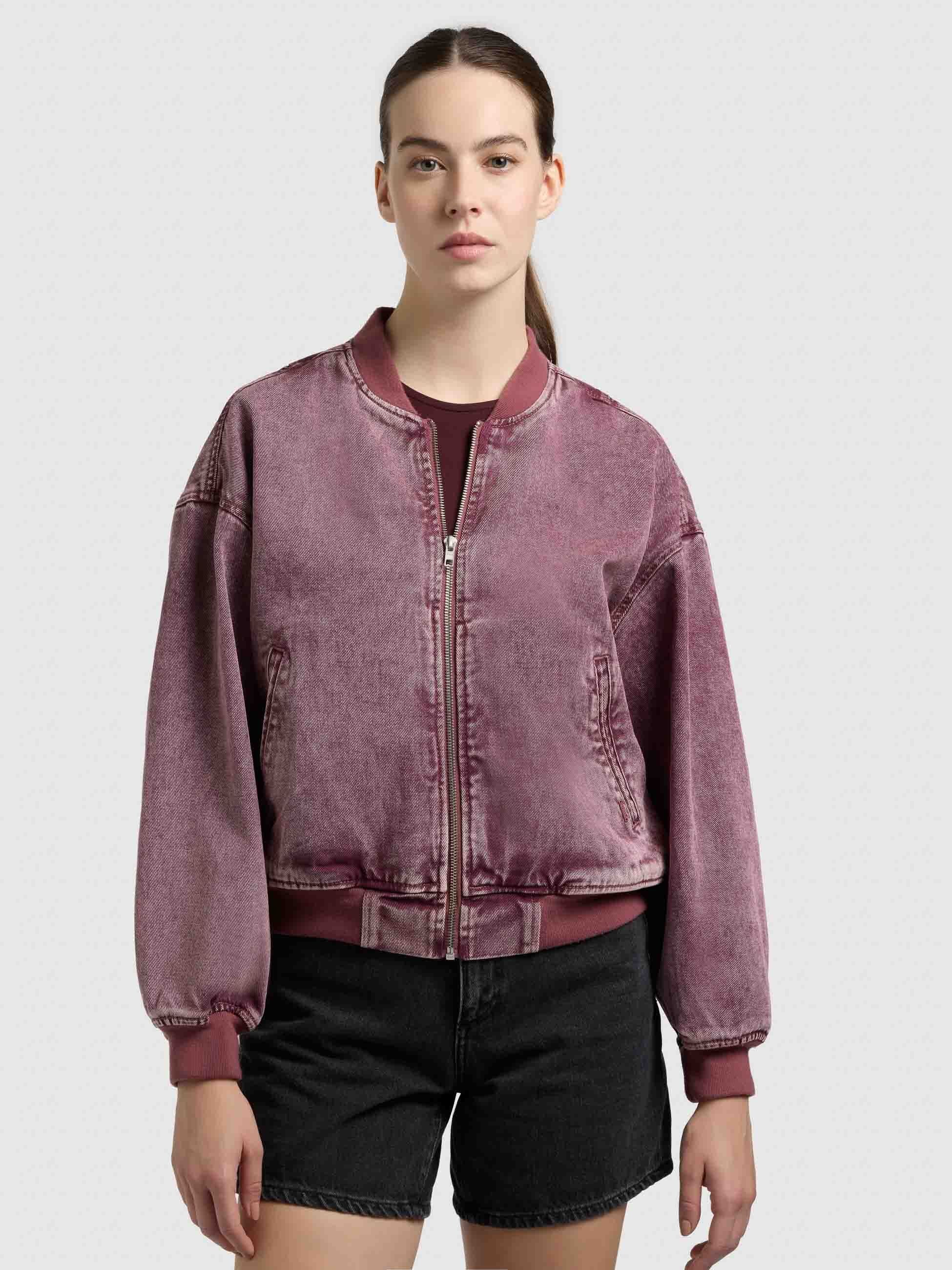khujo-jeansjacke-clara-fuchsia-damen-blouson-bomberjacke image 7
