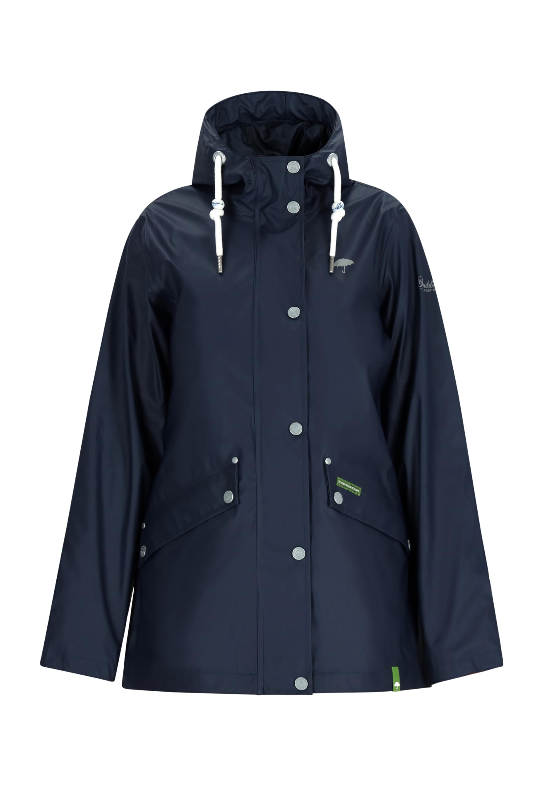 schmuddelwedda-damen-regenjacke-wasserdicht-mit-rei-verschluss-und-knopfleiste image 1