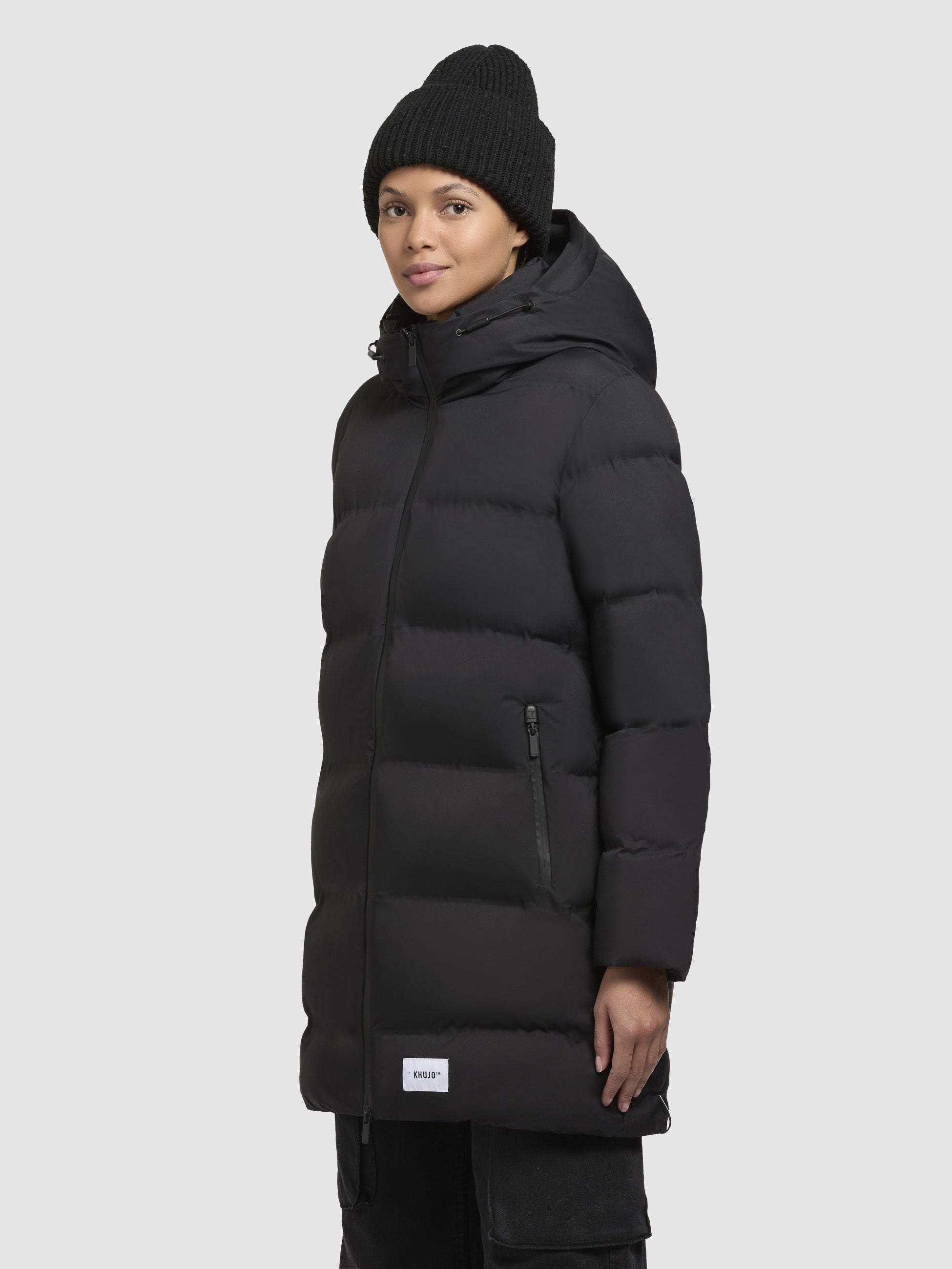 khujo-mantel-dido3-schwarz-steppmantel-regular-fit-damen image 5