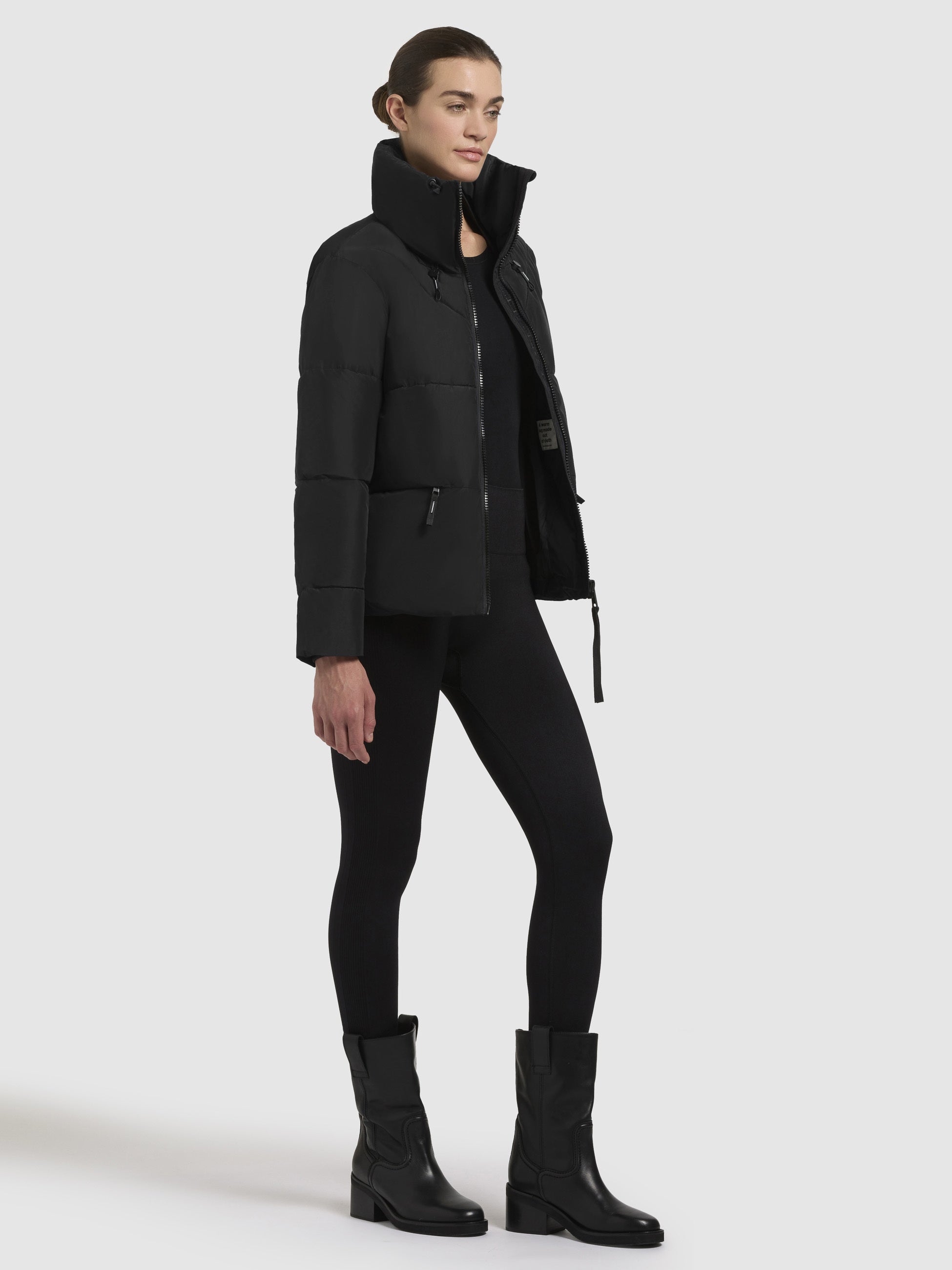 khujo-flaire-jacke-schwarz-damen-h-ftlange-blouson-winterjacke-mit-stehkragen image 6