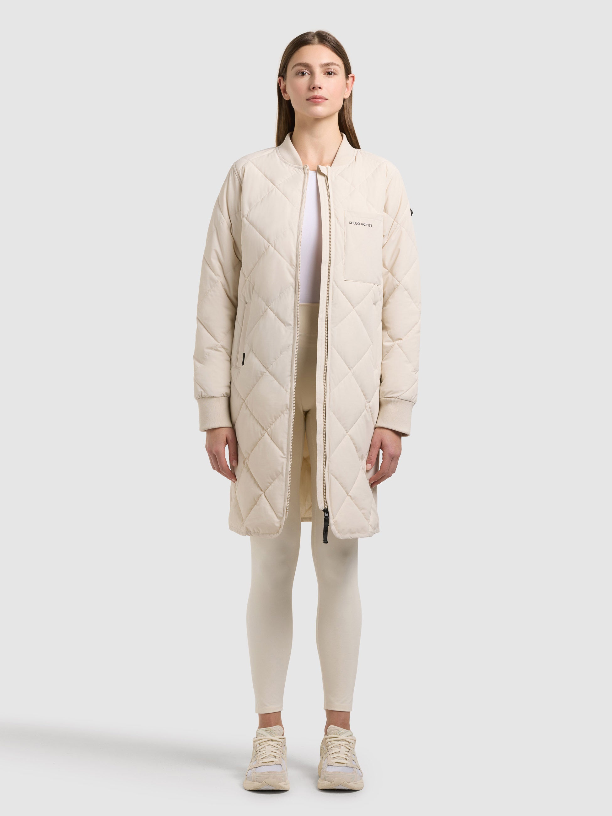 khujo-mantel-ymal2-oat-white-damen-kurzmantel-steppmantel-regular-fit image 5