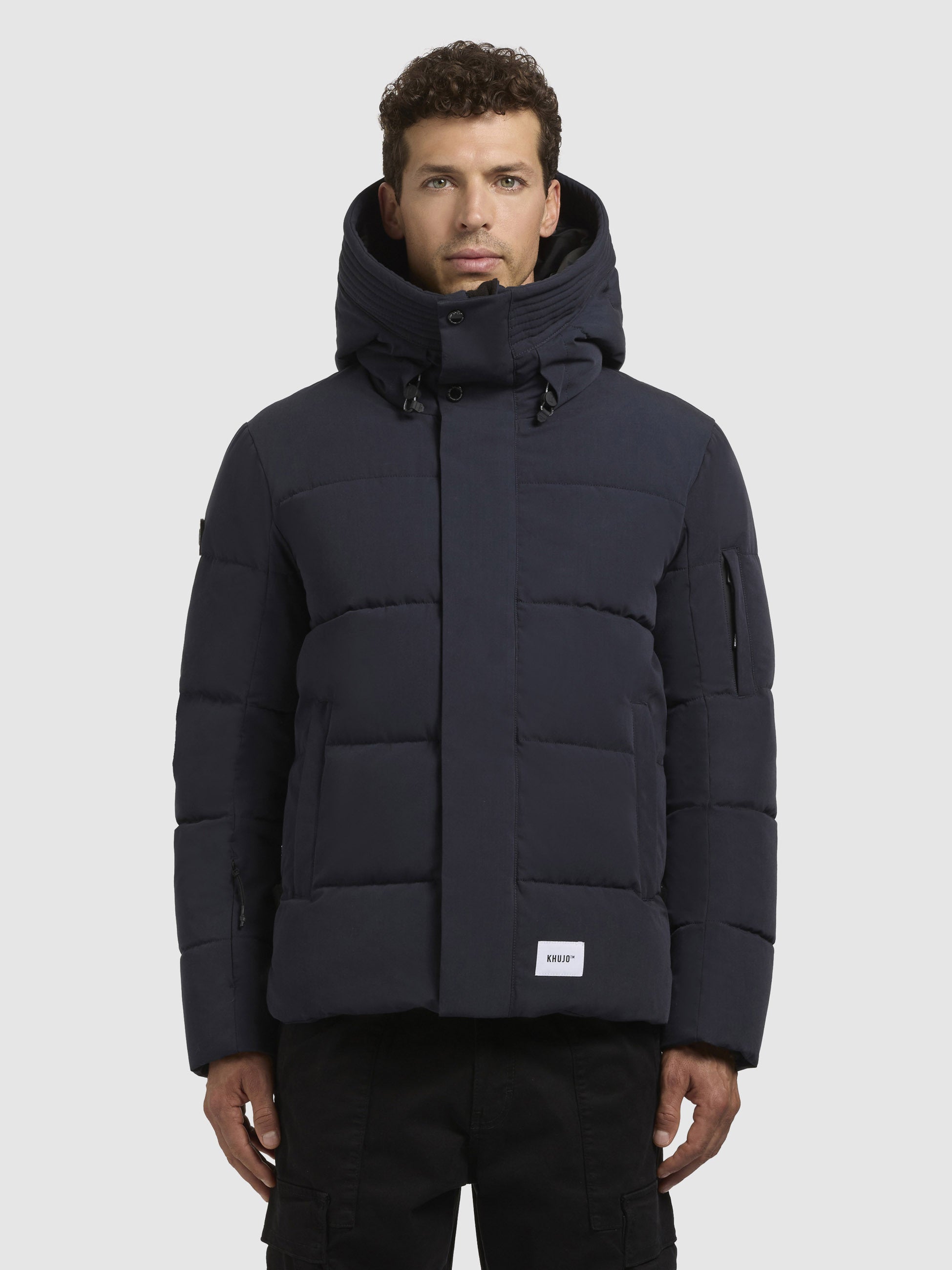 khujo-bard-kapuzenjacke-schwarz-herren-h-ftlange-steppjacke-mit-kapuze image 4