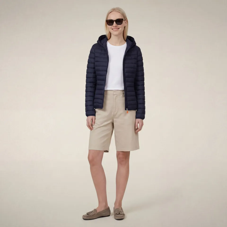 save-the-duck-daisy-damen-pufferjacke-mit-kapuze-navyblau-plumtech image 1