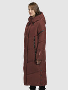 khujo-coat-sonje6-dark-red-wadenlanger-steppmantel-relaxed-fit-mit-kapuze image 5