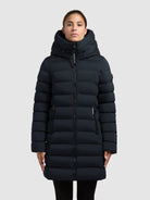khujo-coat-nekar2-port-blue-kurzer-damen-steppmantel-mit-kapuze image 4