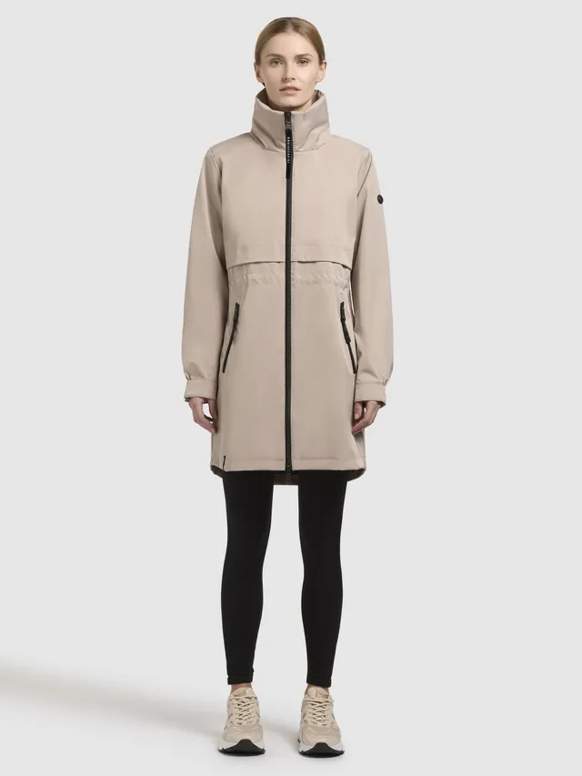 khujo-narin-damen-mantel-beige-sommerparka-regular-fit image 1