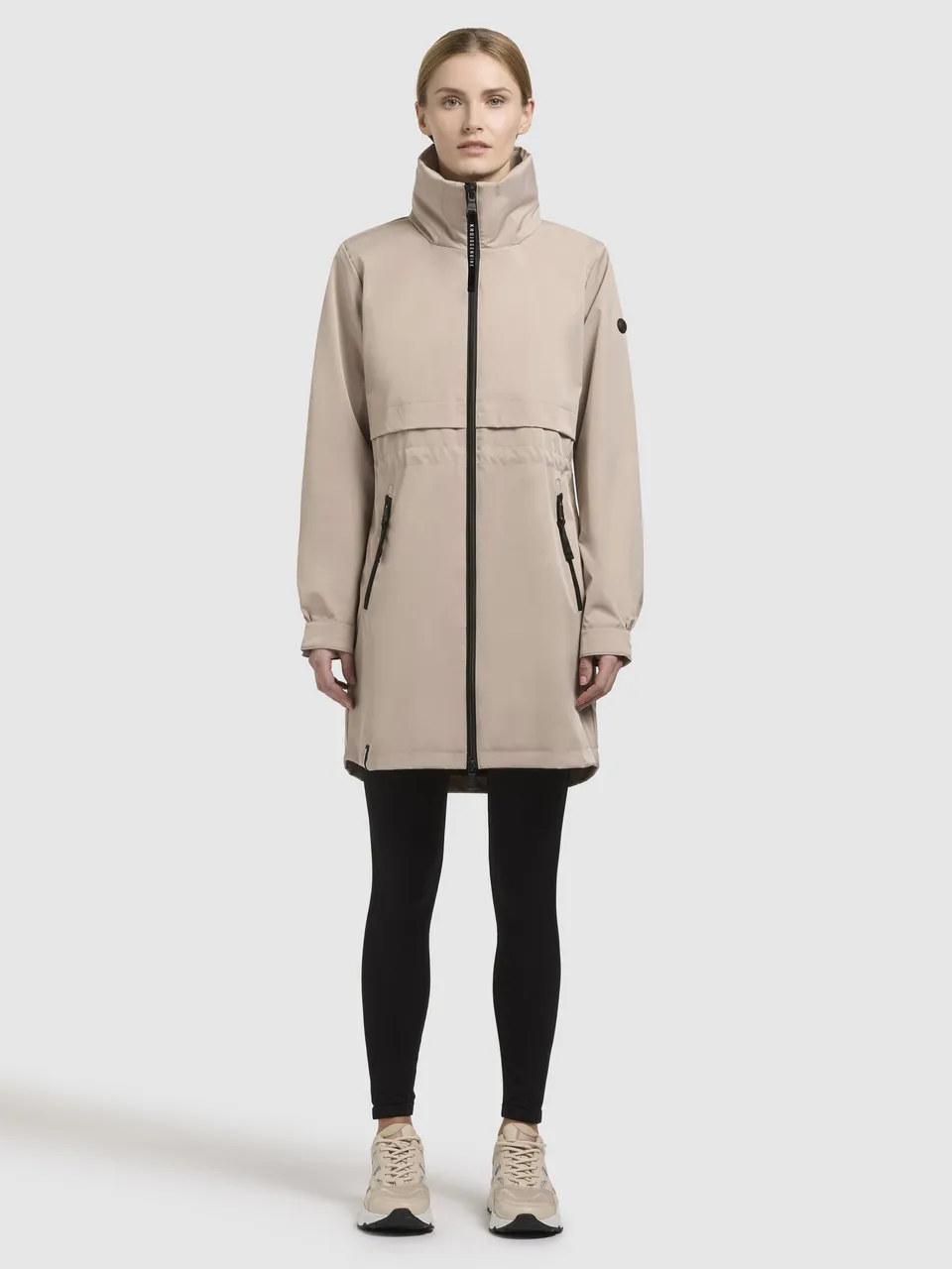 khujo-narin-damen-mantel-beige-sommerparka-regular-fit image 1